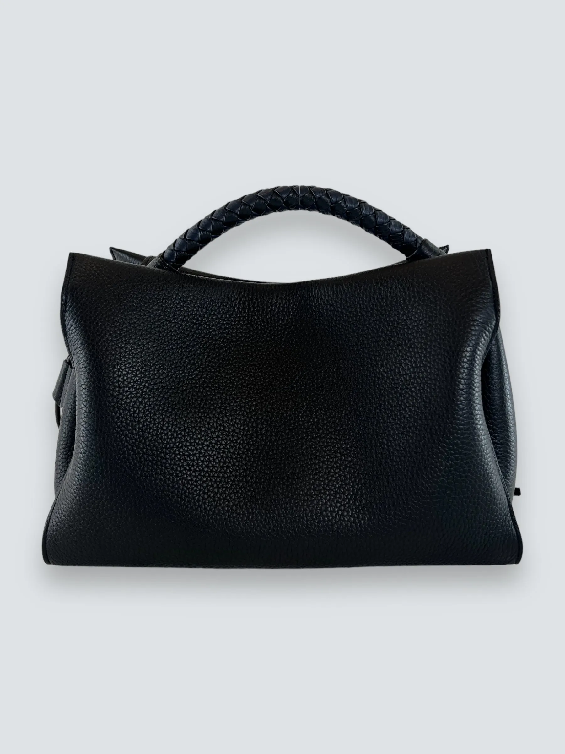 Mulberry Black Leather Large Iris Top Handle Satchel