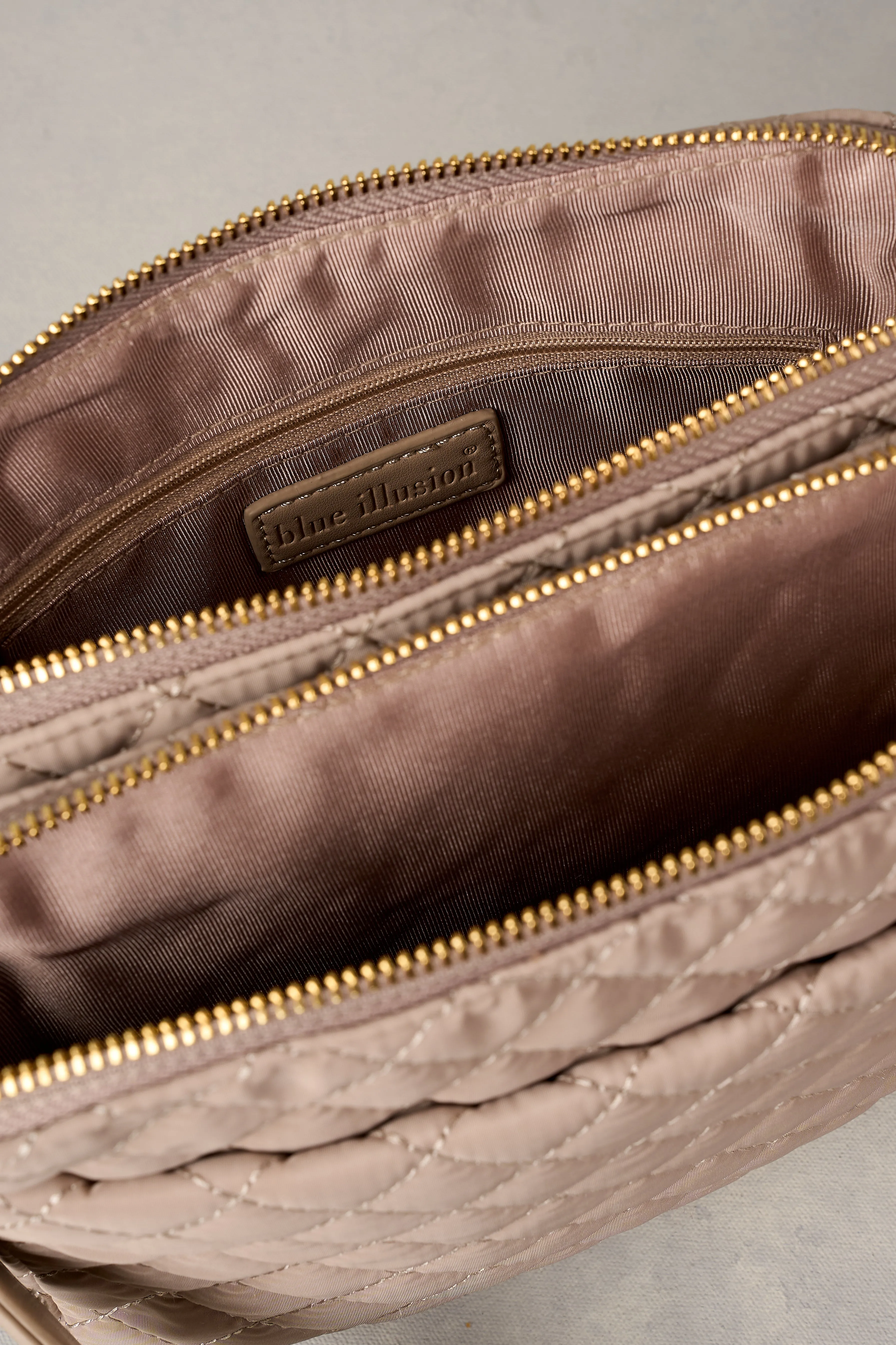 Naomi Quilted Crossbody Bag - Sand
