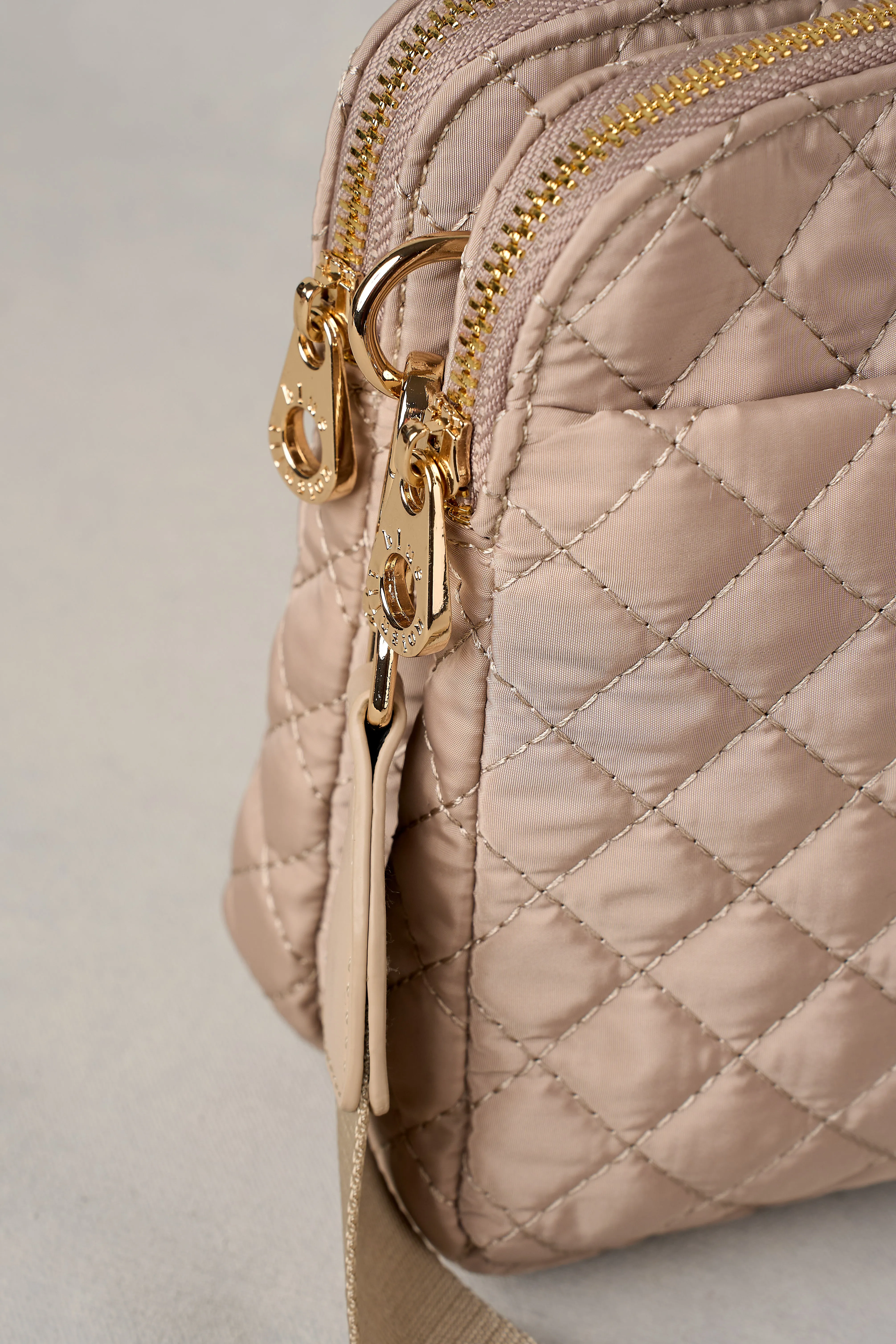 Naomi Quilted Crossbody Bag - Sand