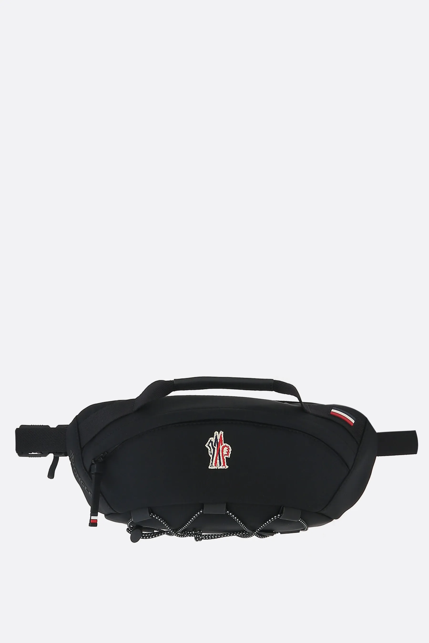 nylon belt bag with logo patch