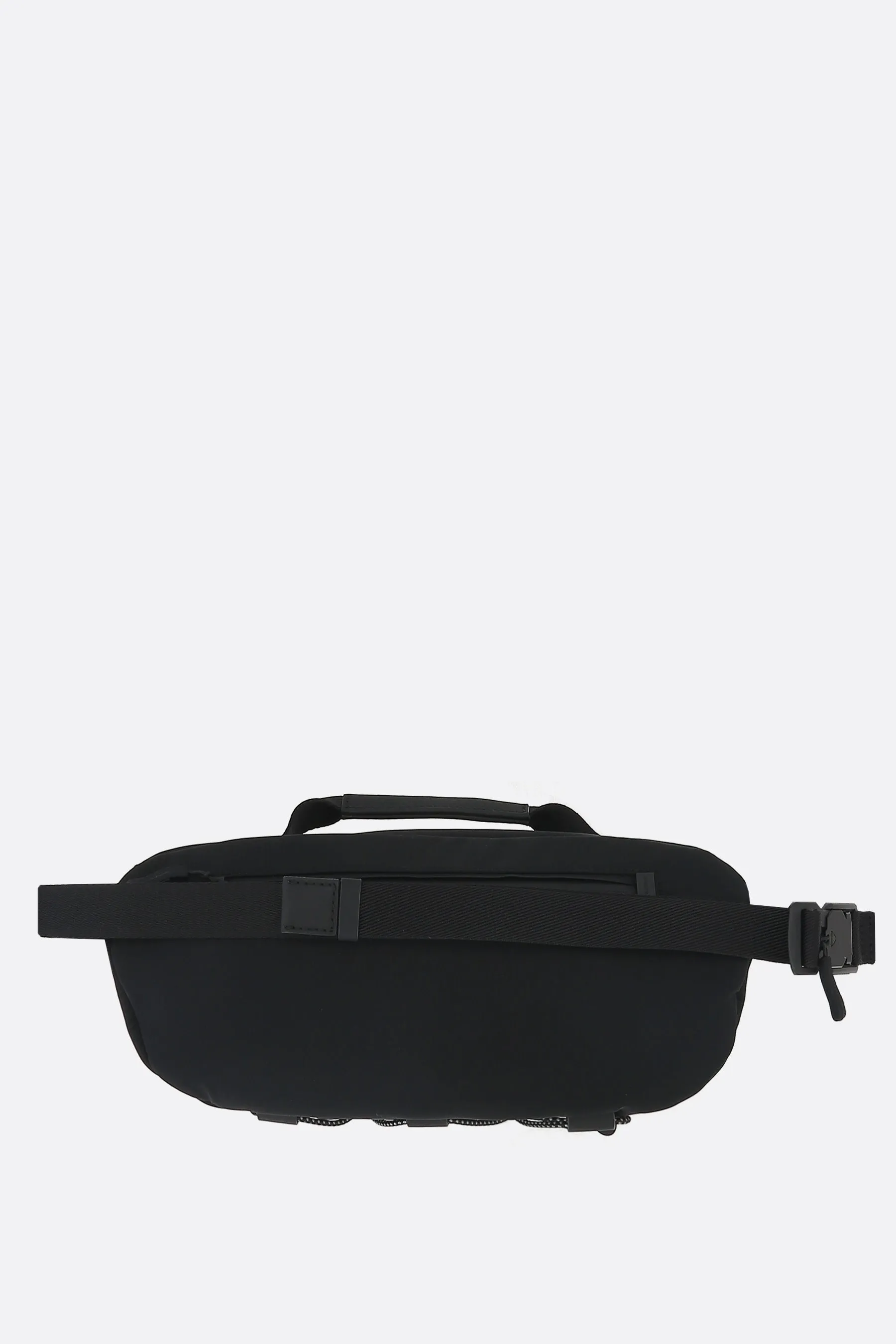 nylon belt bag with logo patch