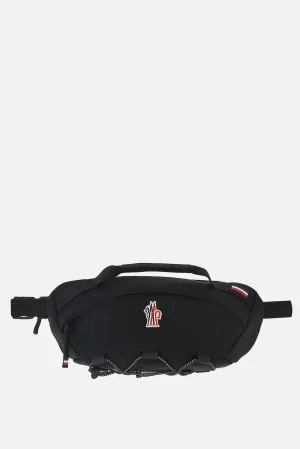 nylon belt bag with logo patch