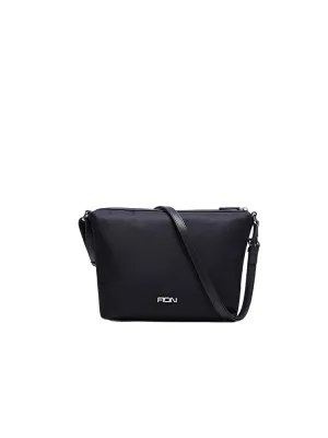 Nylon with Leather Shoulder Bag