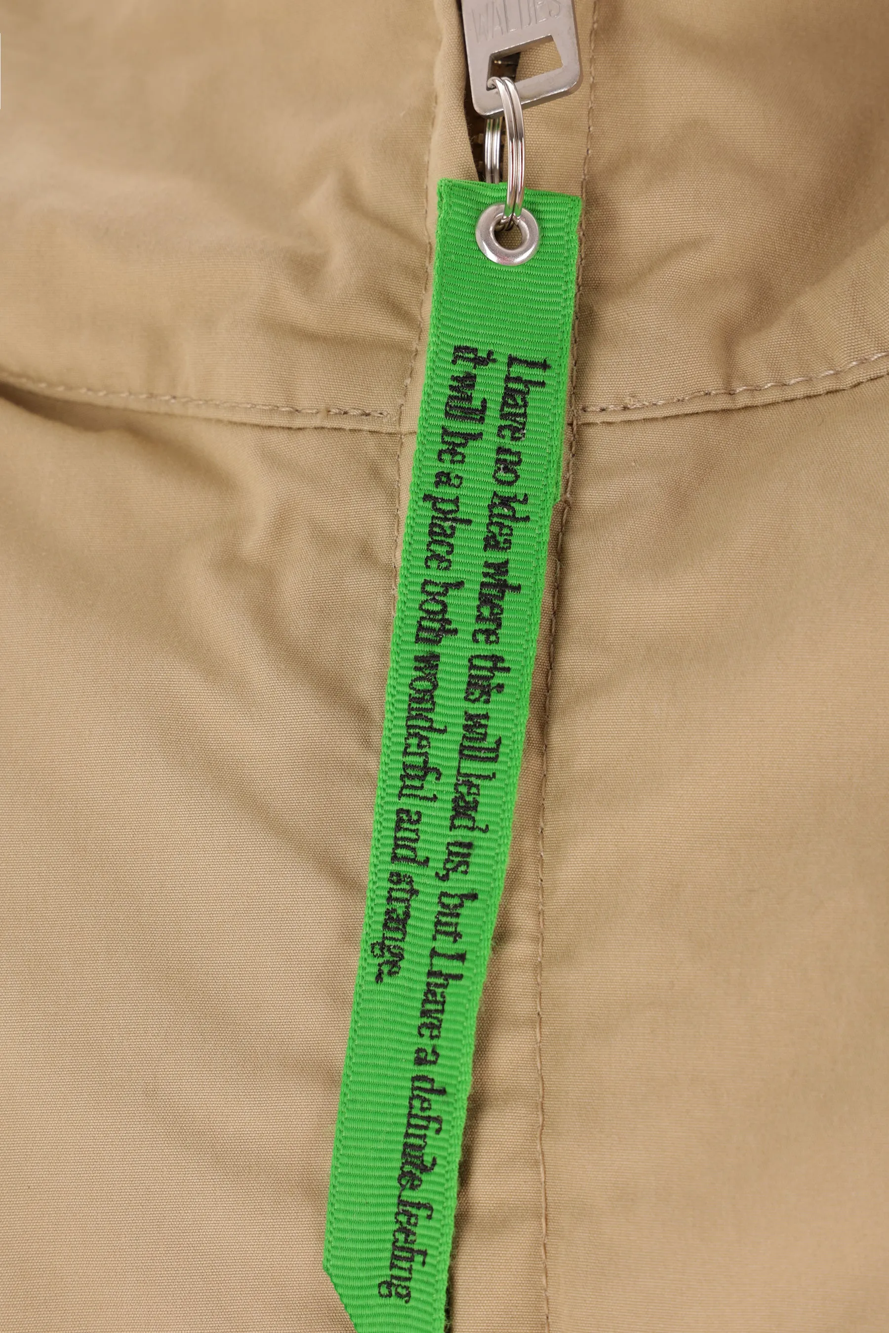 padded canvas parka with Twin Peaks patches