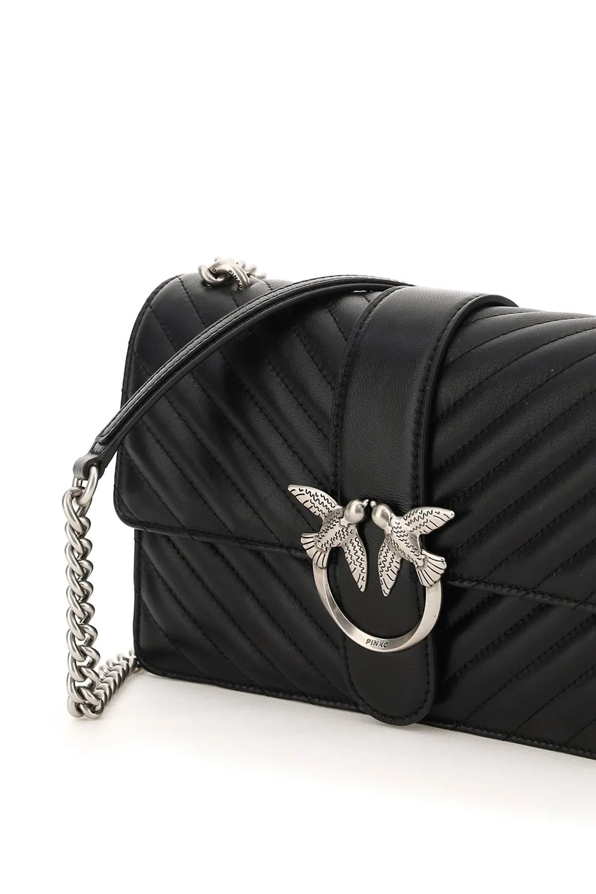Pinko Love Bird Quilted Crossbody Bag