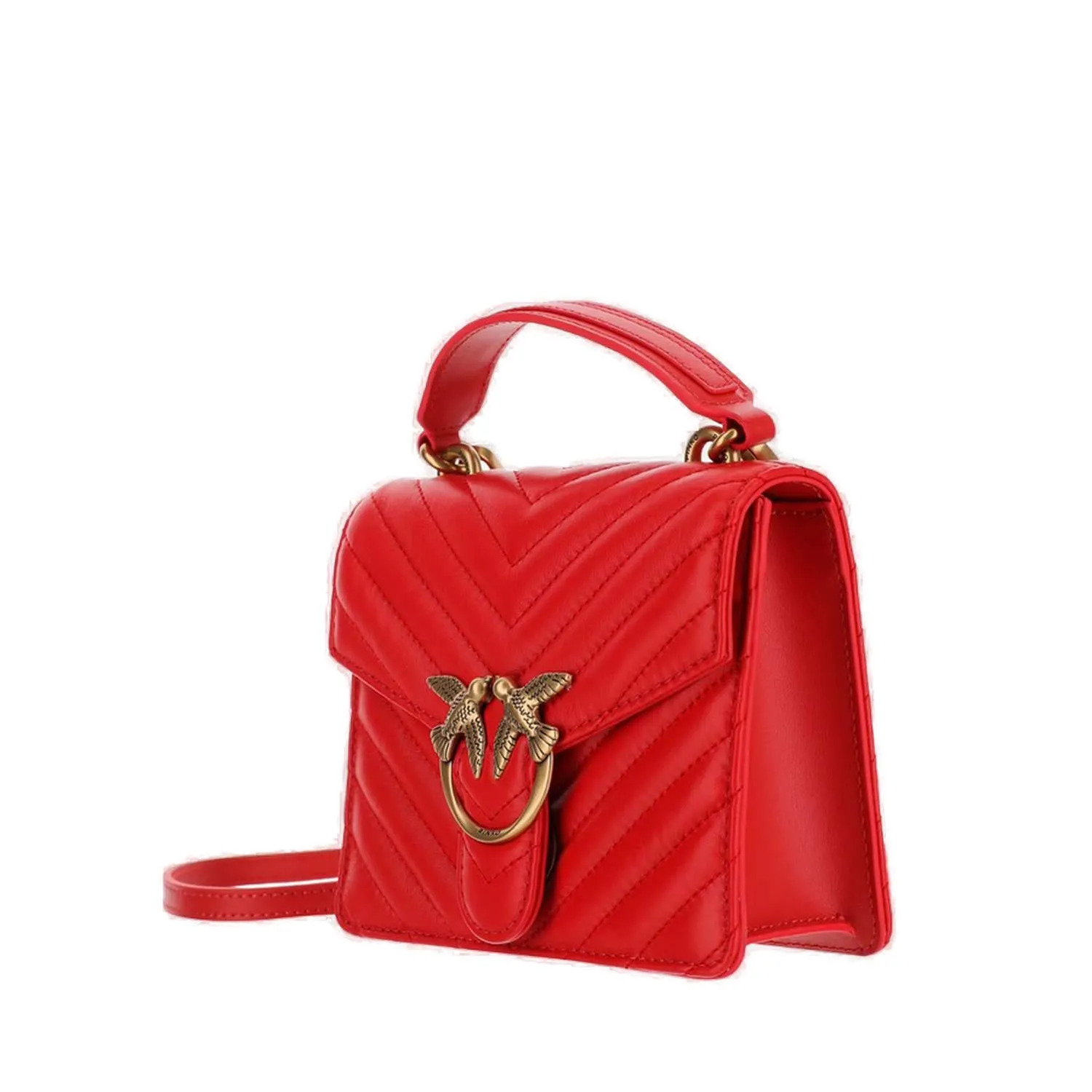 Pinko Love Bird Quilted Small Tote Bag