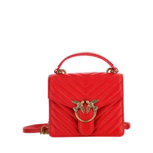 Pinko Love Bird Quilted Small Tote Bag