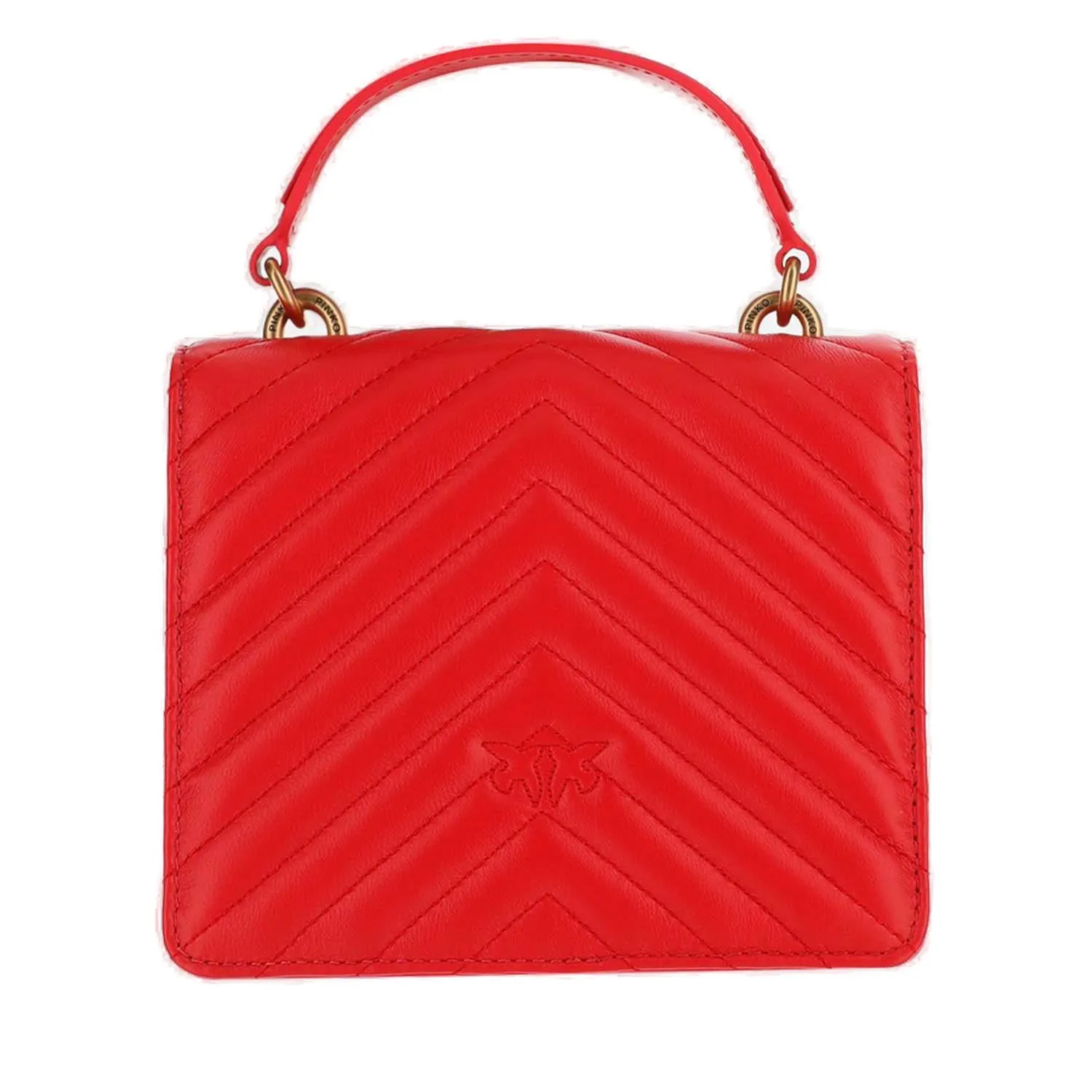 Pinko Love Bird Quilted Small Tote Bag
