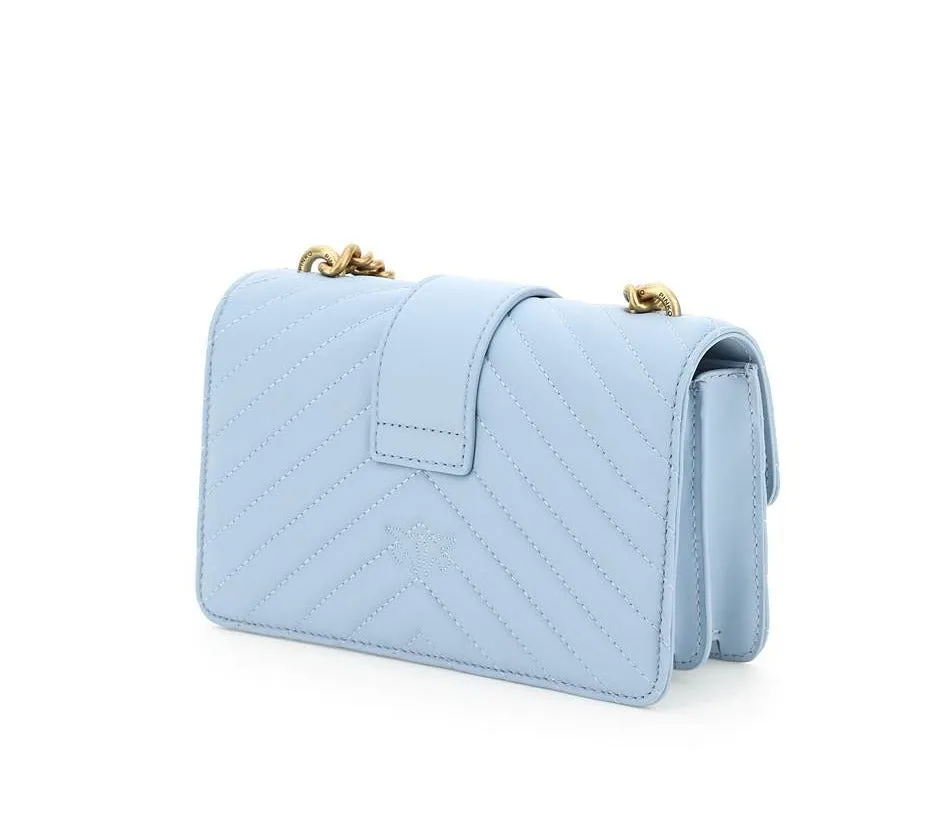Pinko Love Icon Logo Plaque Quilted Shoulder Bag