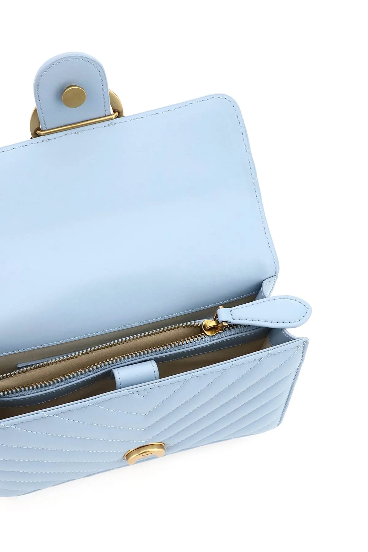 Pinko Love Icon Logo Plaque Quilted Shoulder Bag