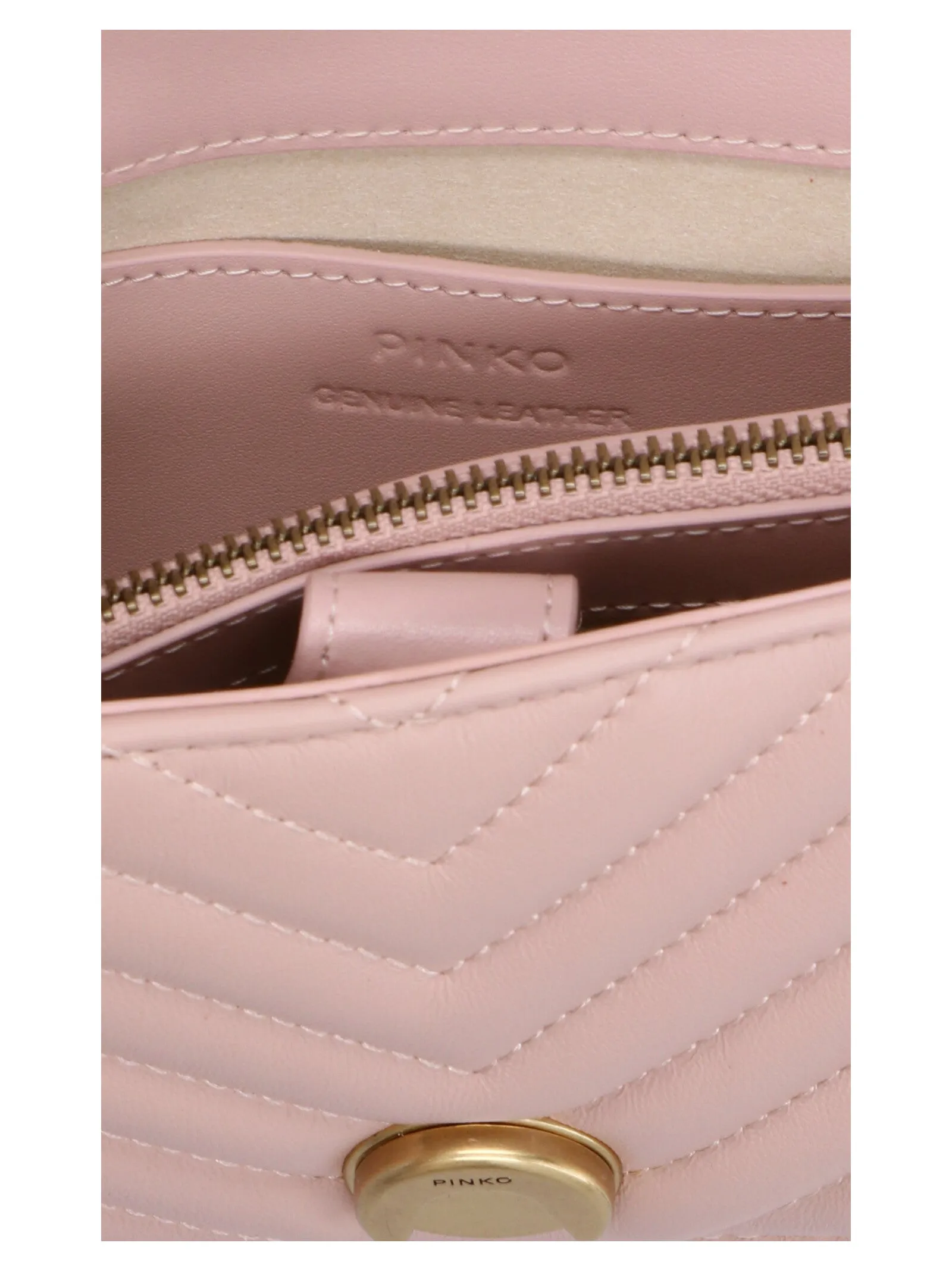 Pinko Love Icon Logo Plaque Quilted Shoulder Bag