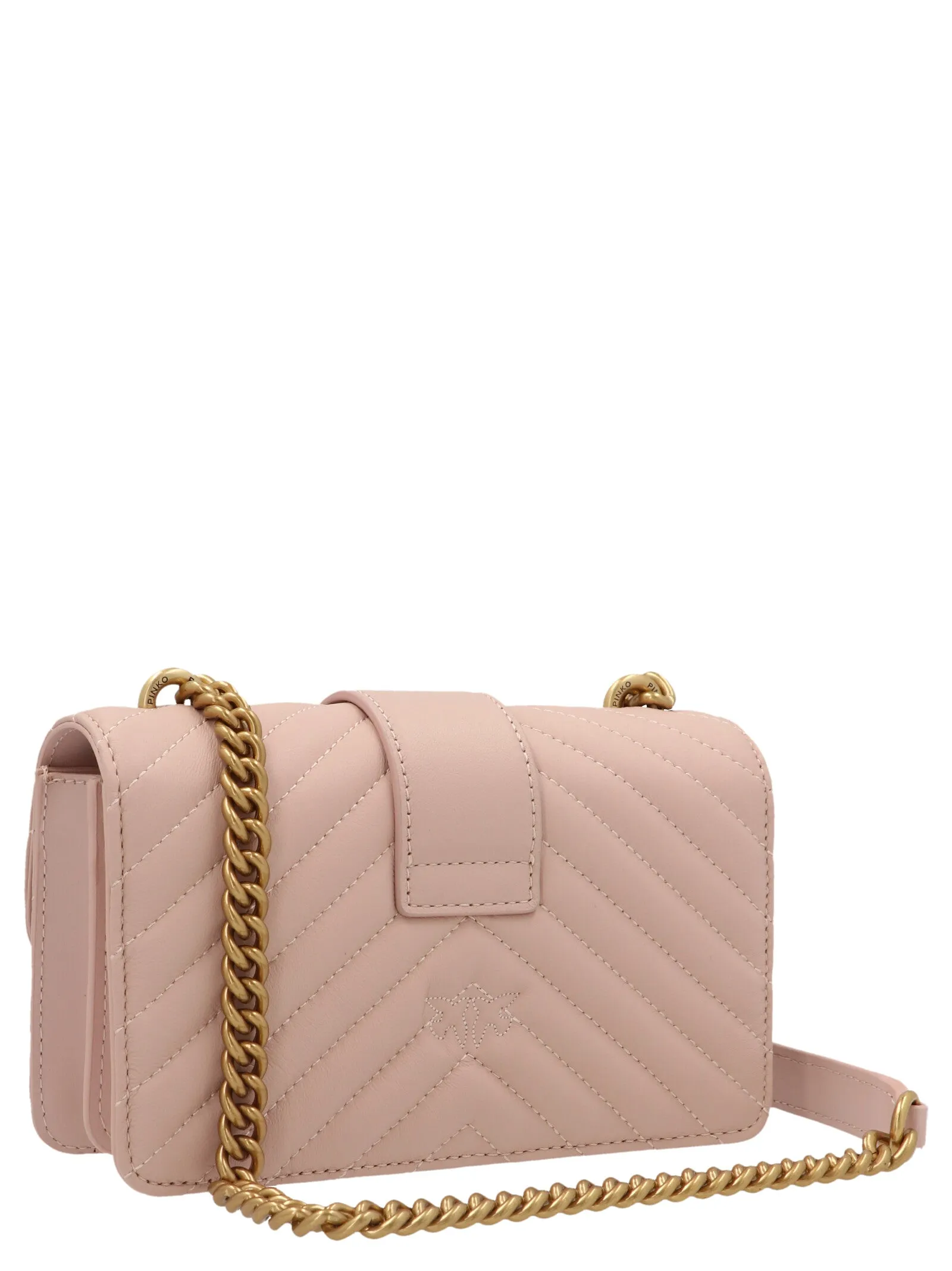 Pinko Love Icon Logo Plaque Quilted Shoulder Bag