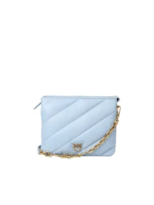 Pinko Love Quilted Logo Plaque Zipped Crossbody Bag