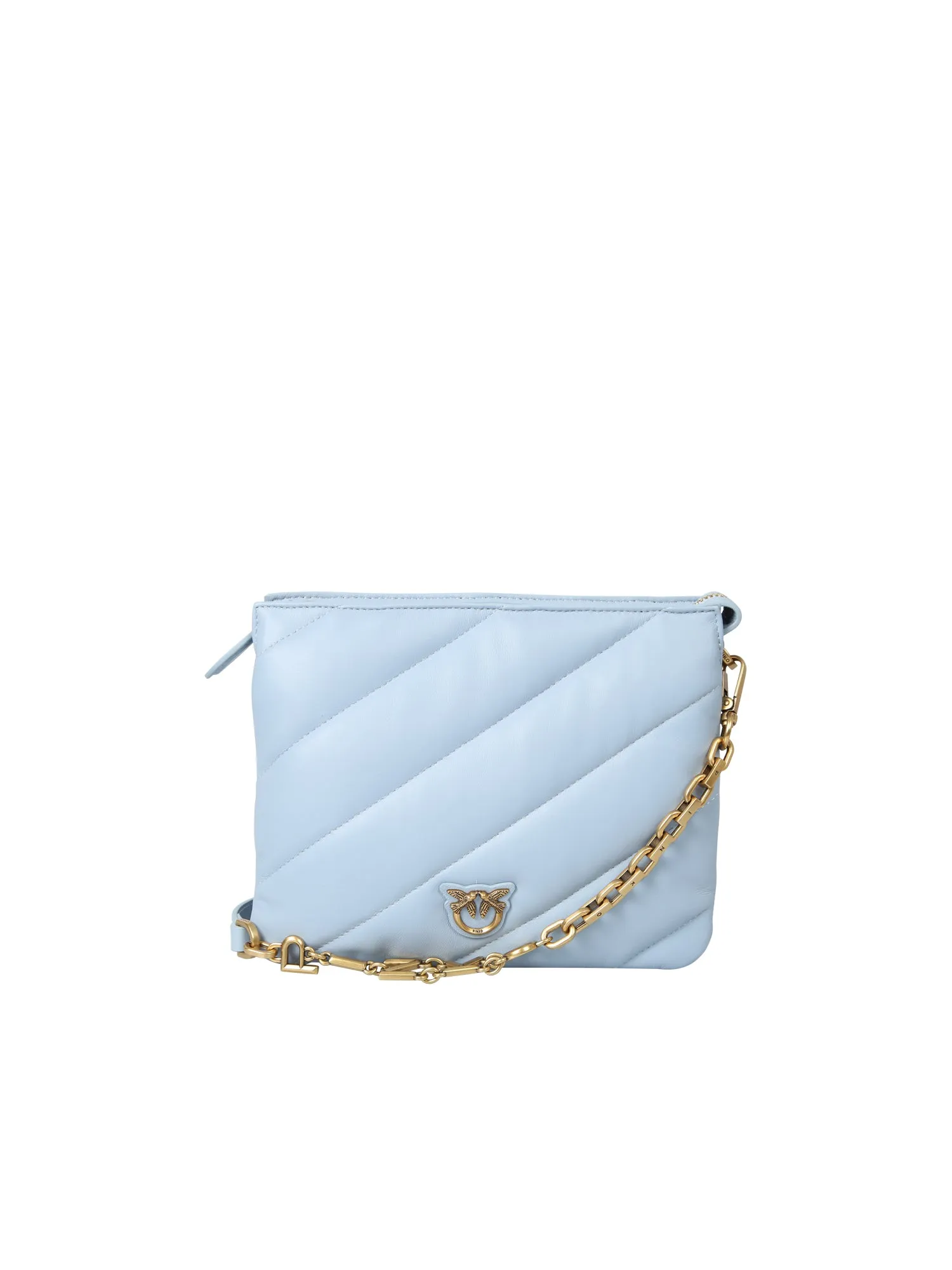 Pinko Love Quilted Logo Plaque Zipped Crossbody Bag