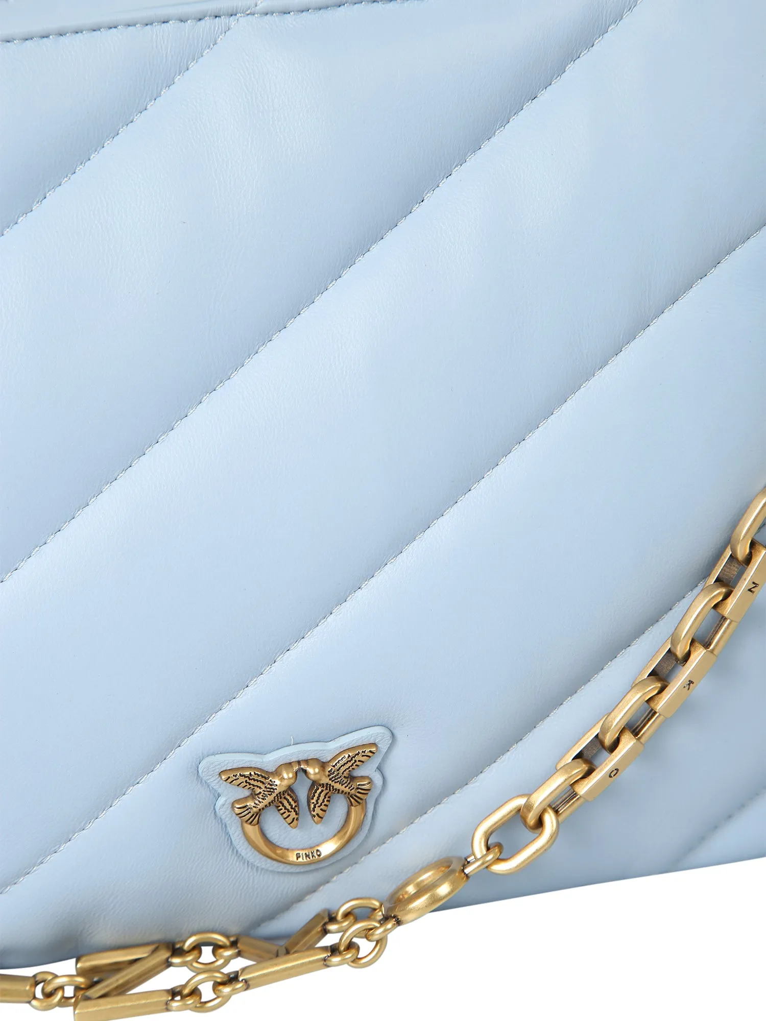 Pinko Love Quilted Logo Plaque Zipped Crossbody Bag