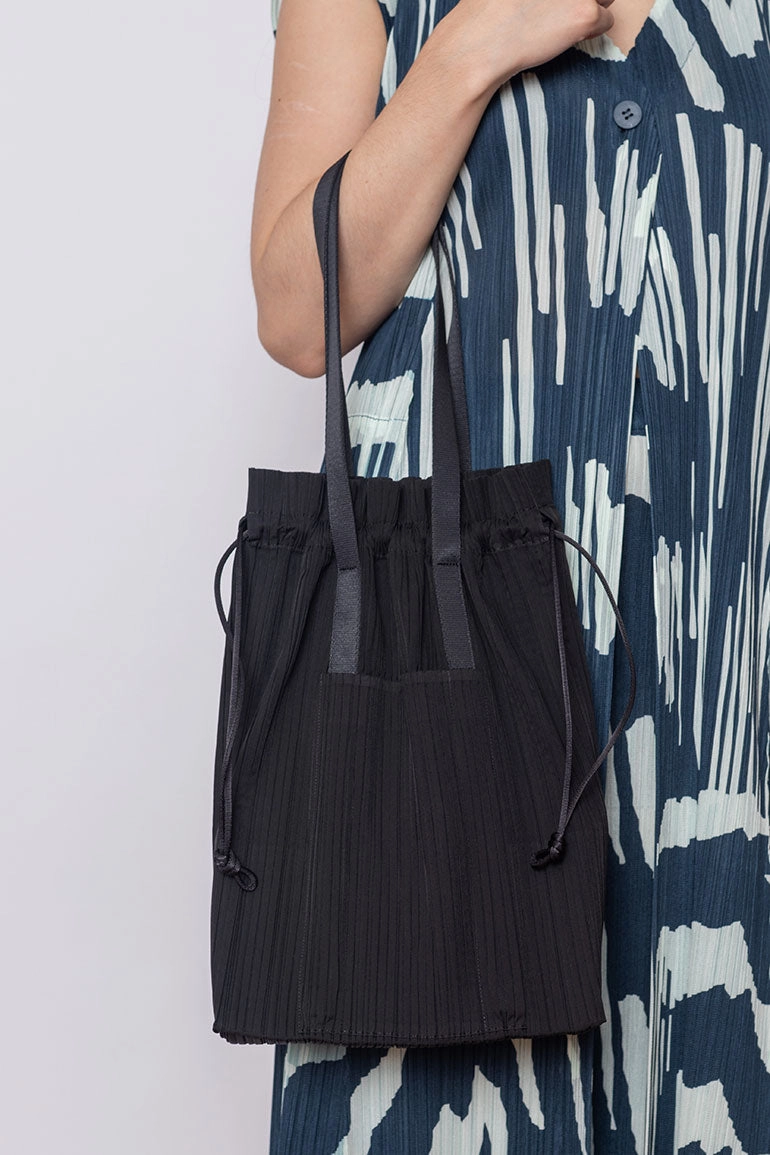 Pleats Tote Bag - Black
