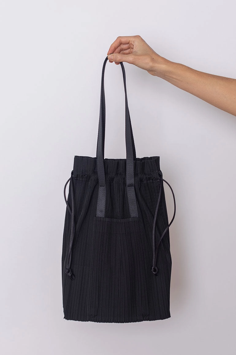 Pleats Tote Bag - Black