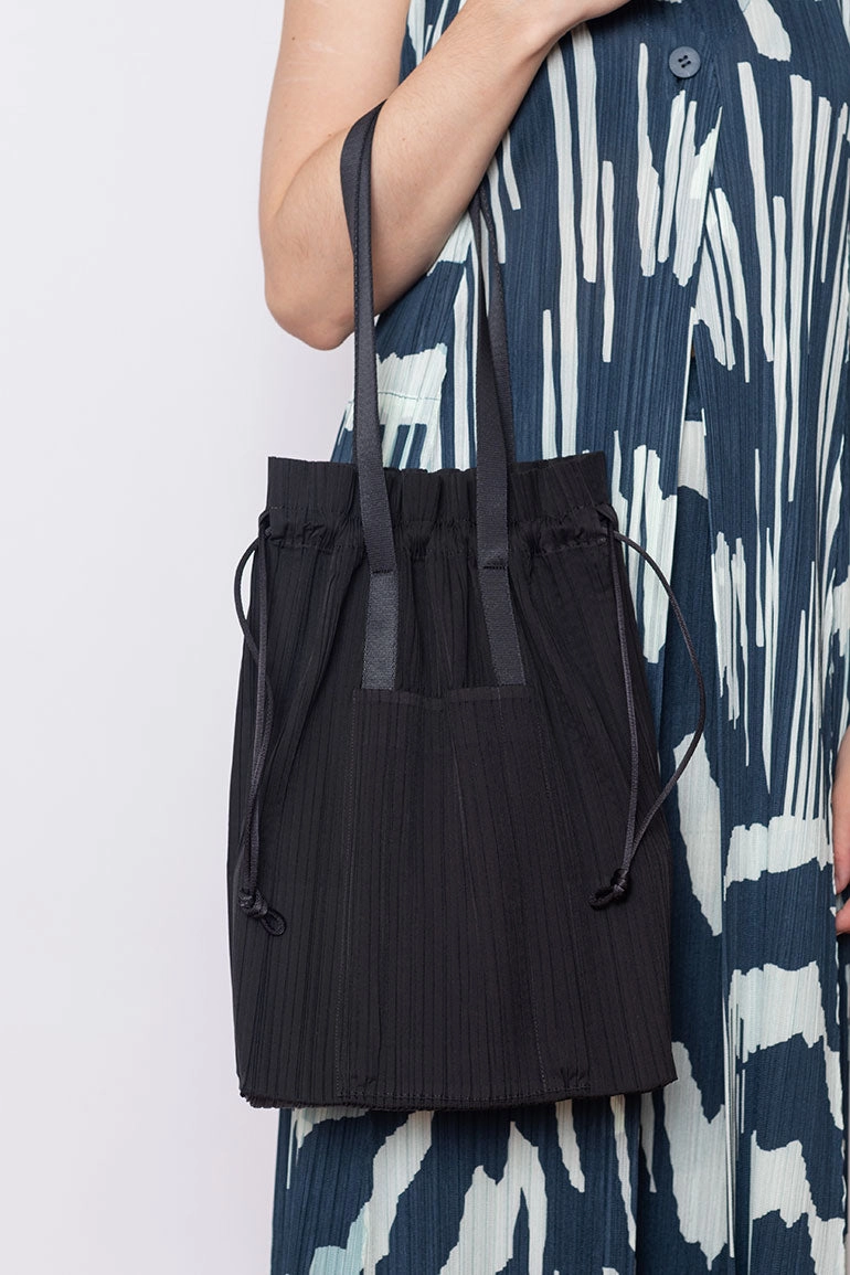 Pleats Tote Bag - Black