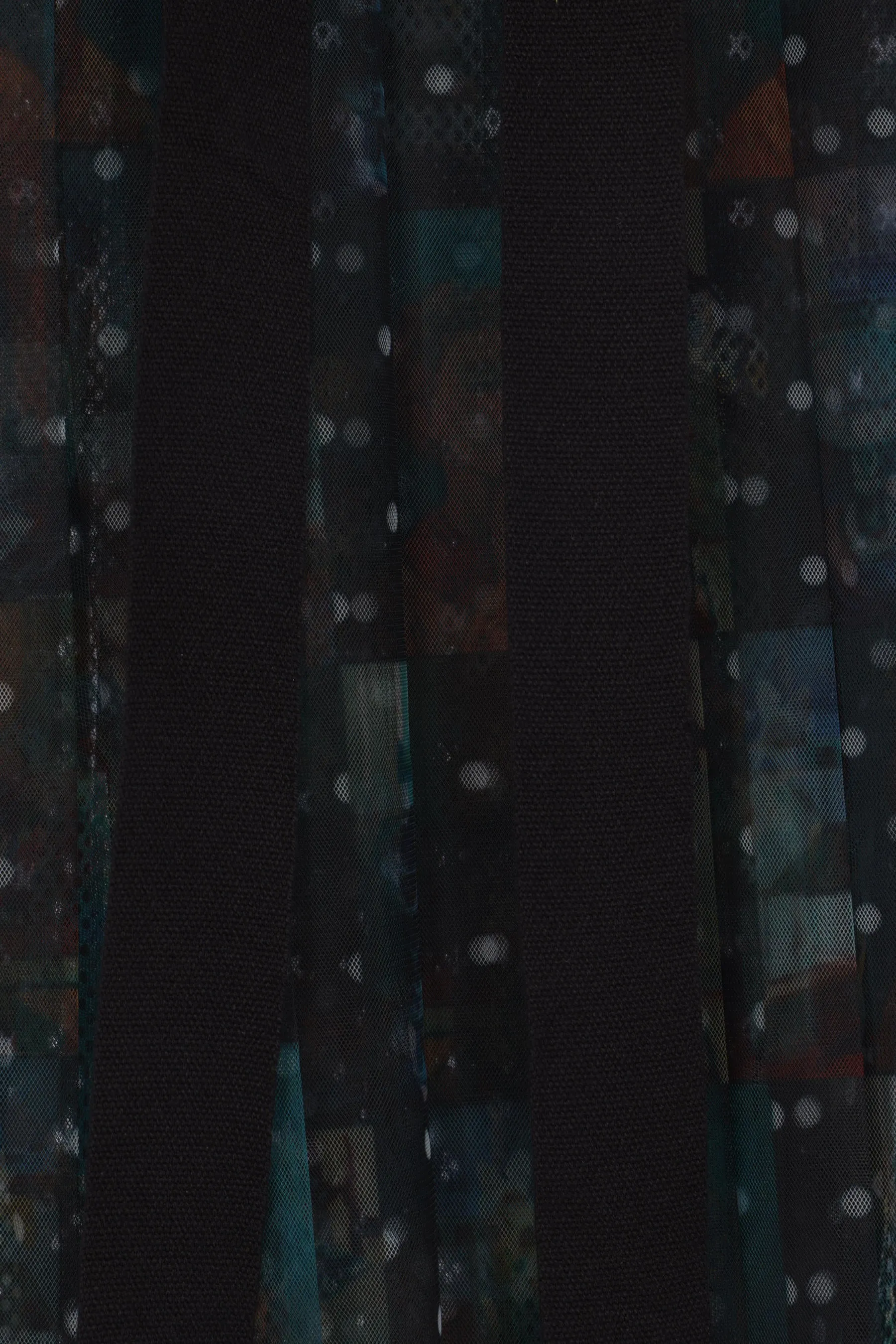 poplin and mesh wrap skirt