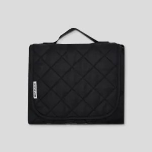 Quilted Change Mat Nappy Clutch -- Black