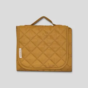 Quilted Change Mat Nappy Clutch -- Khaki Gold