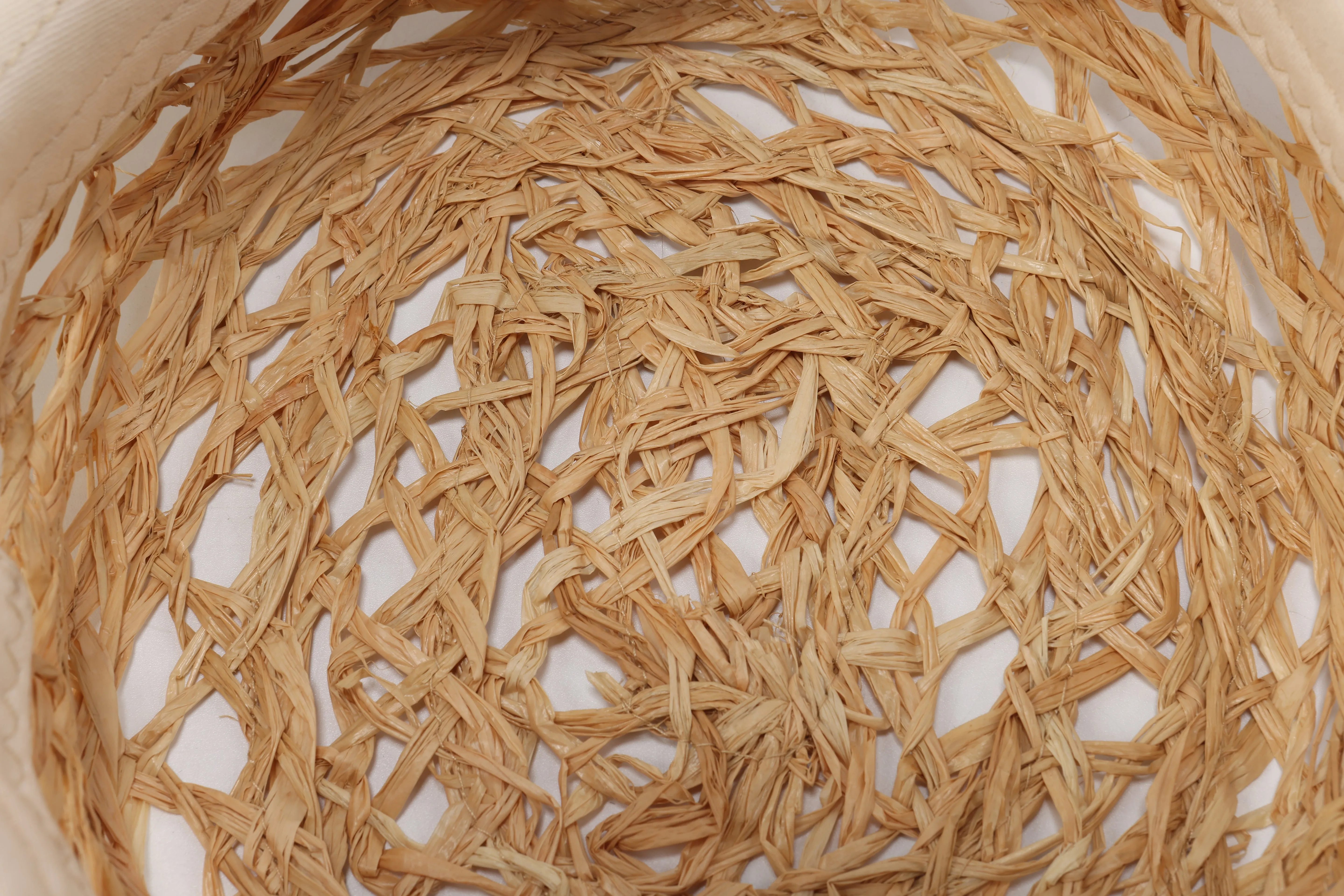 Raffia Straw Hat With Hat Chain