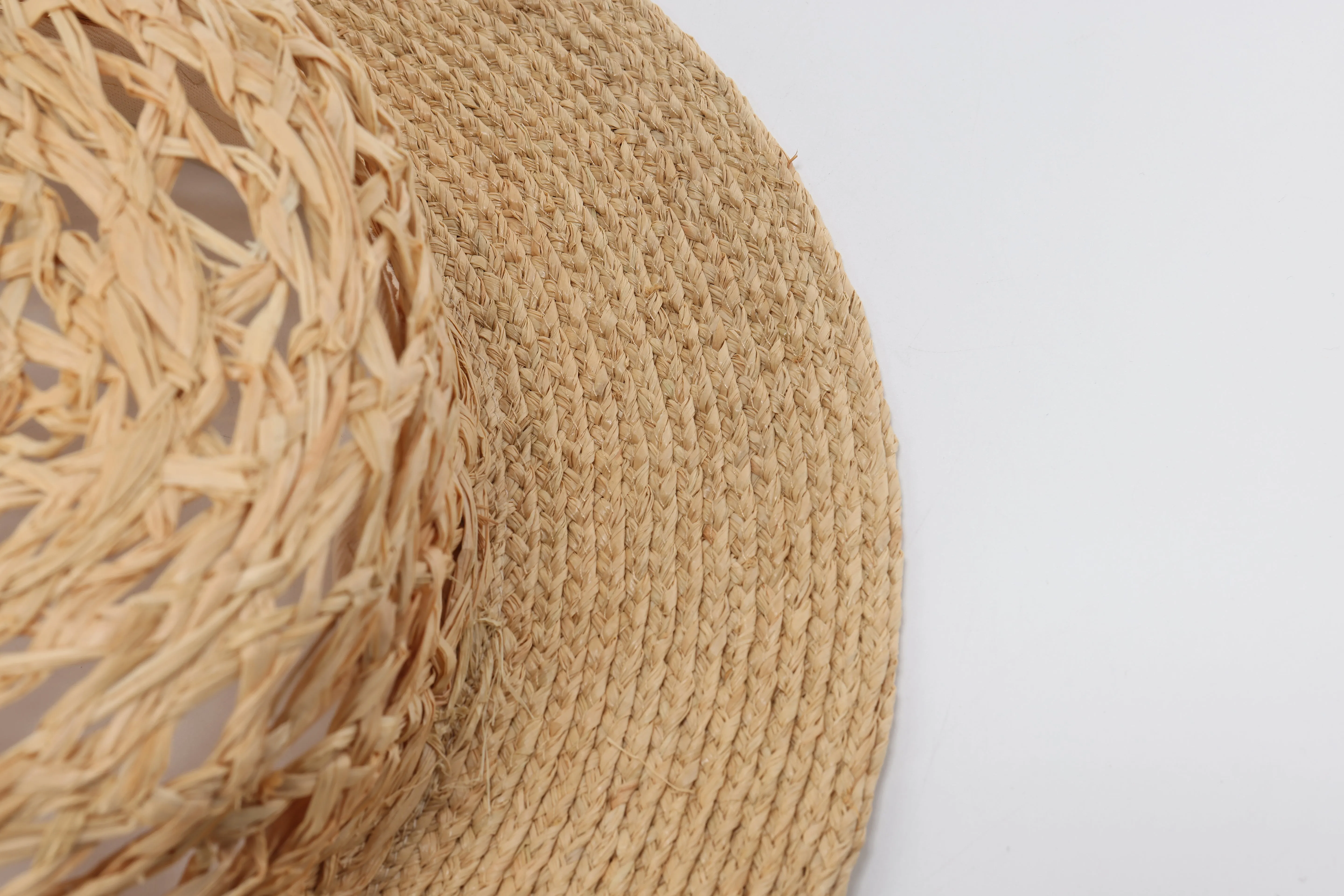 Raffia Straw Hat With Hat Chain