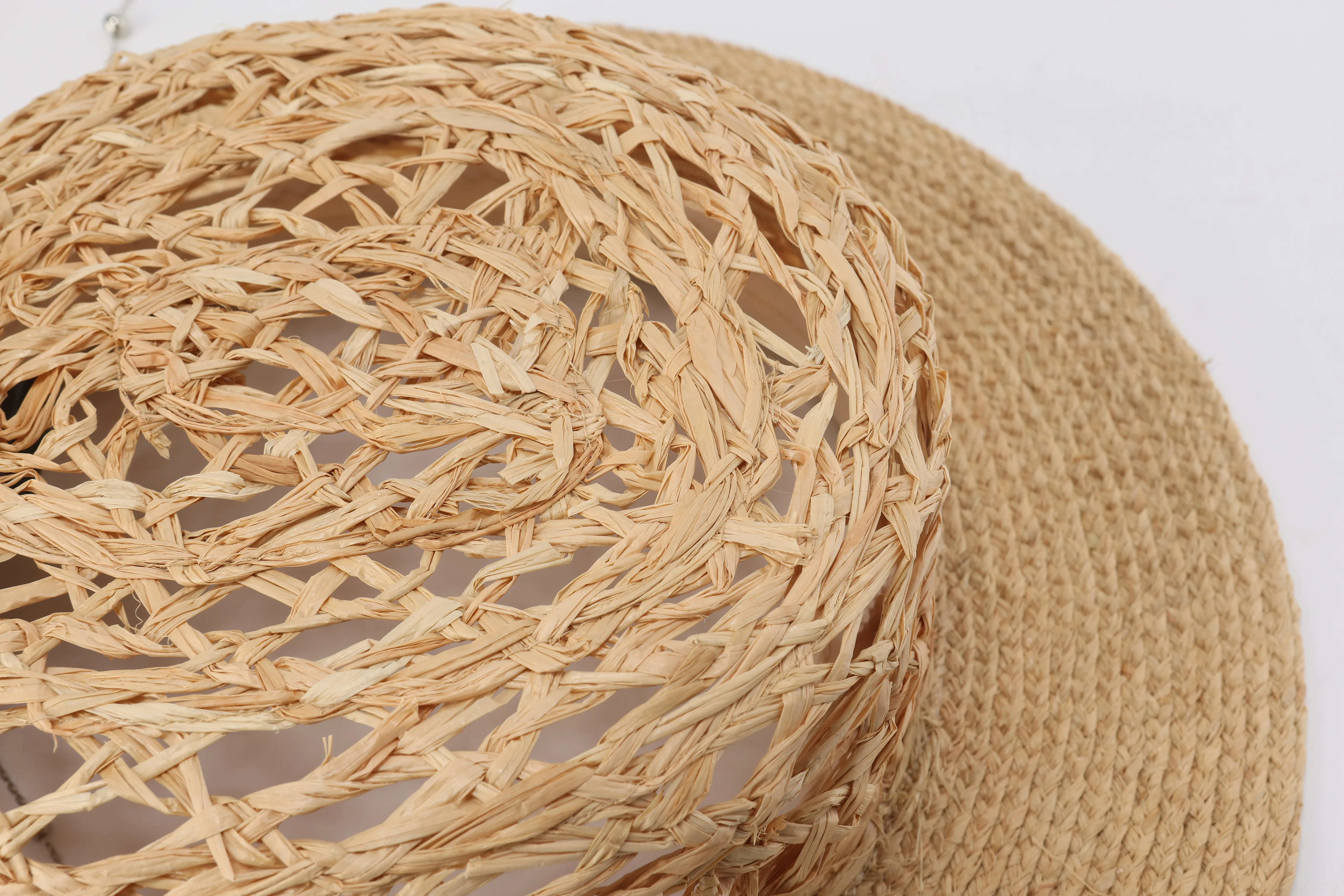 Raffia Straw Hat With Hat Chain