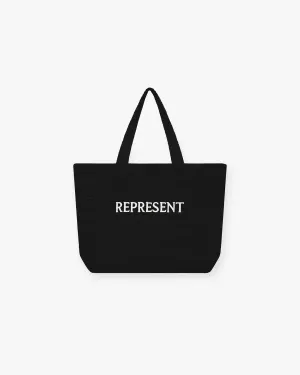 Raffia Tote Bag - Jet Black