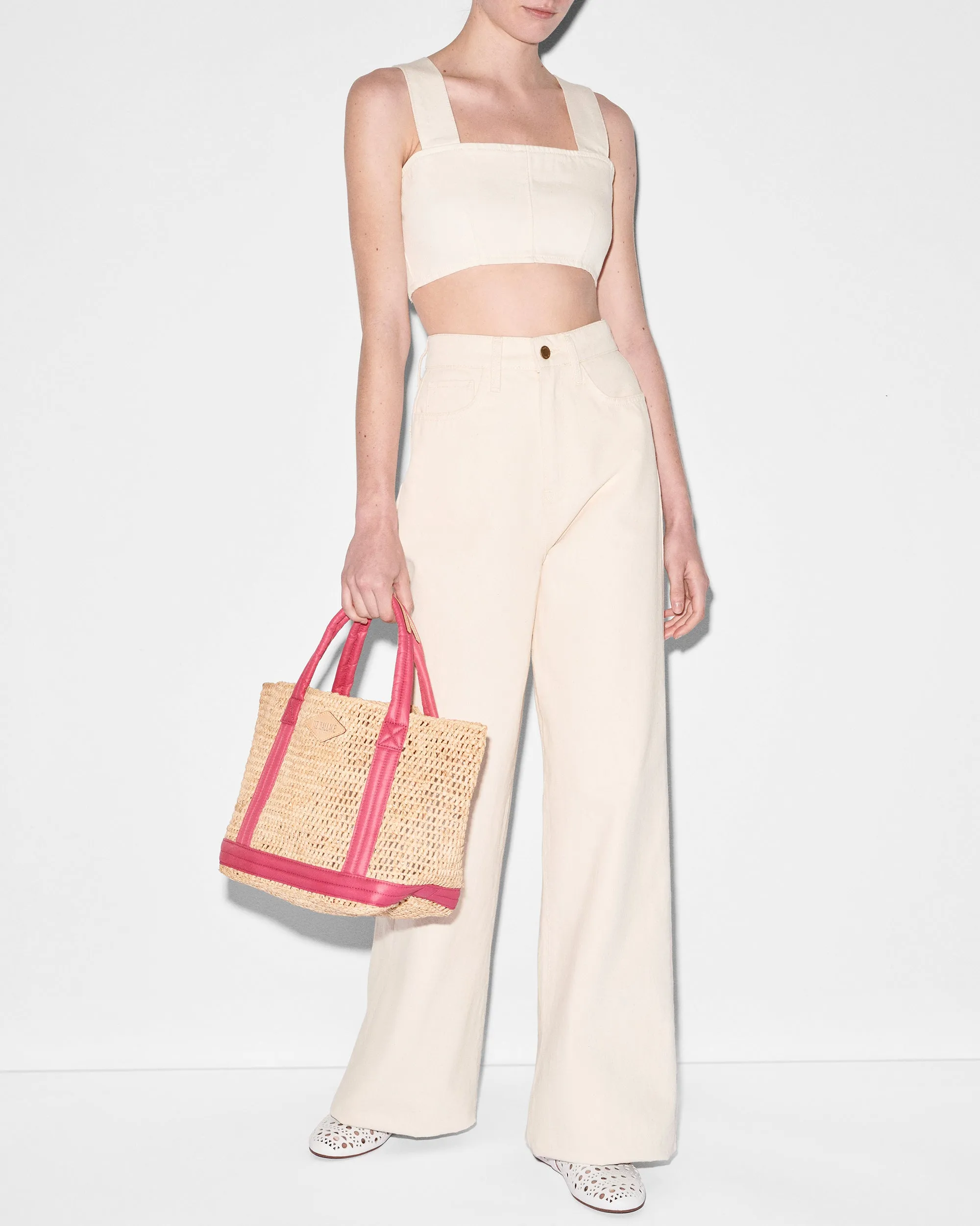 Raffia/Zinnia Small Raffia Tote