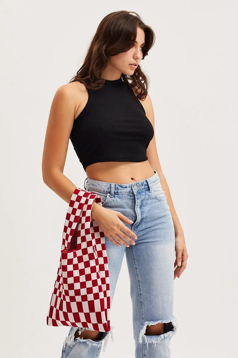 Red Crochet Bag