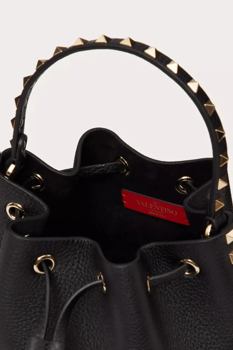 Rockstud Grainy Bucket Bag