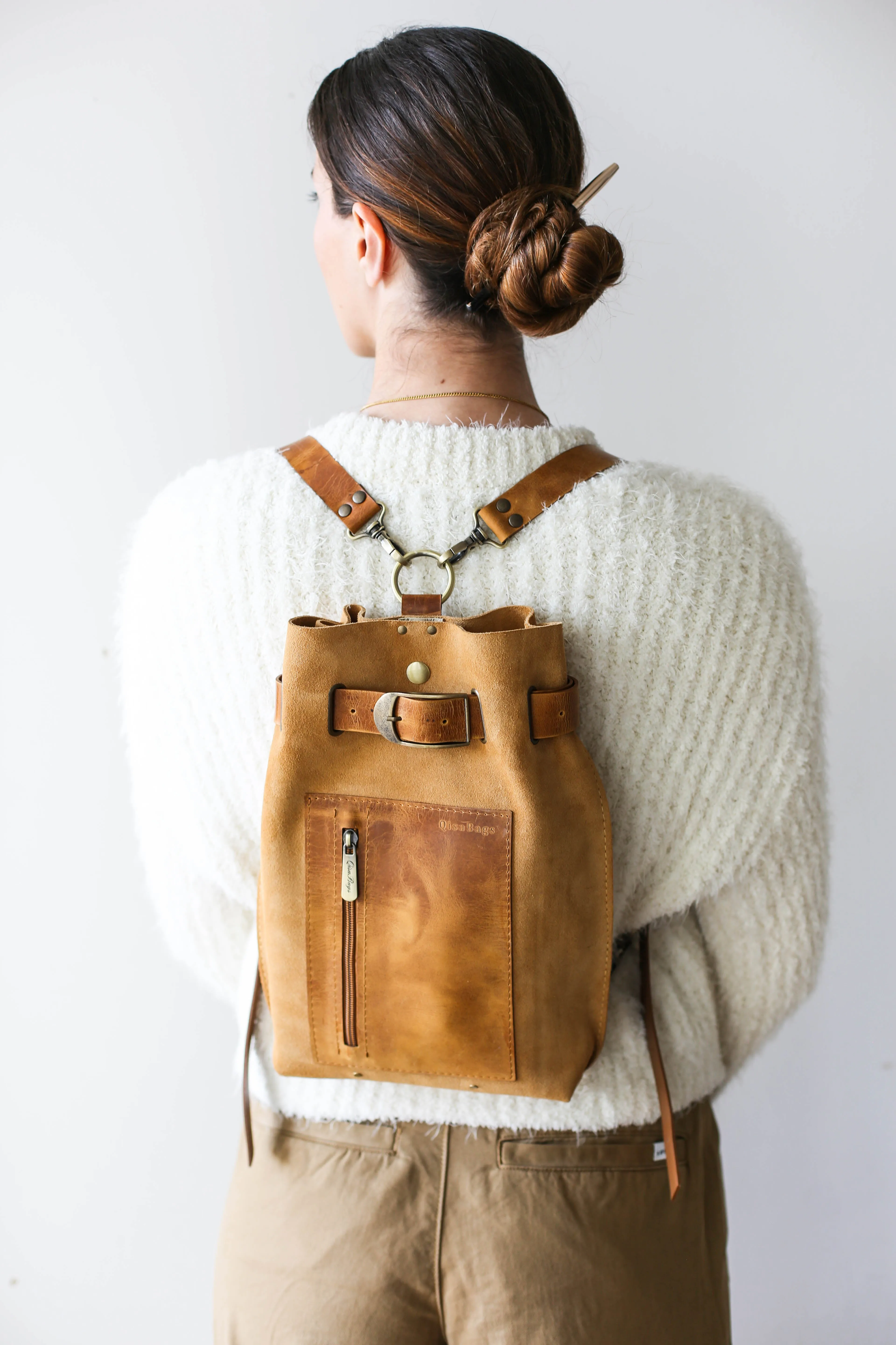 Sahara Suede Sling Backpack