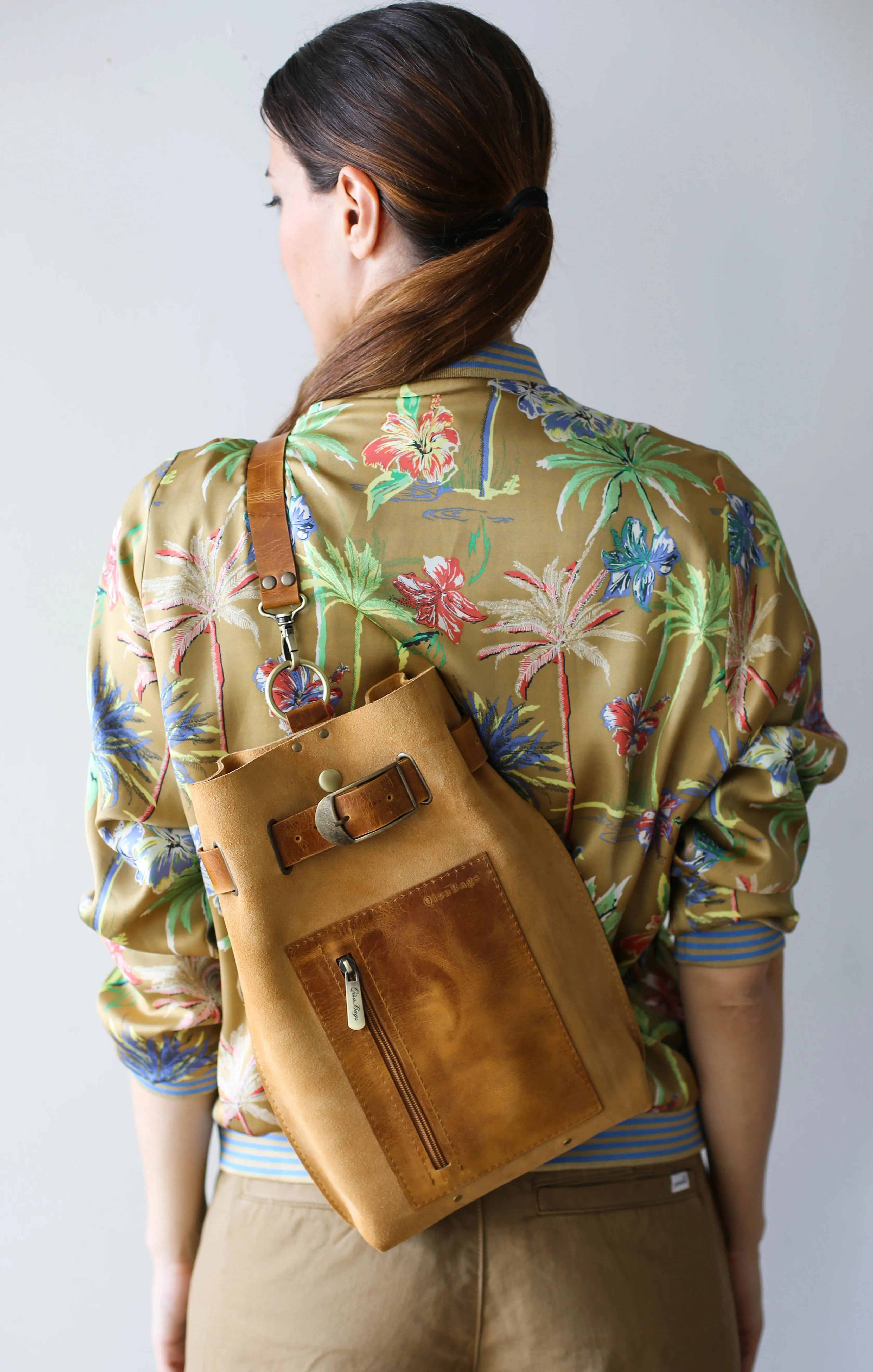 Sahara Suede Sling Backpack