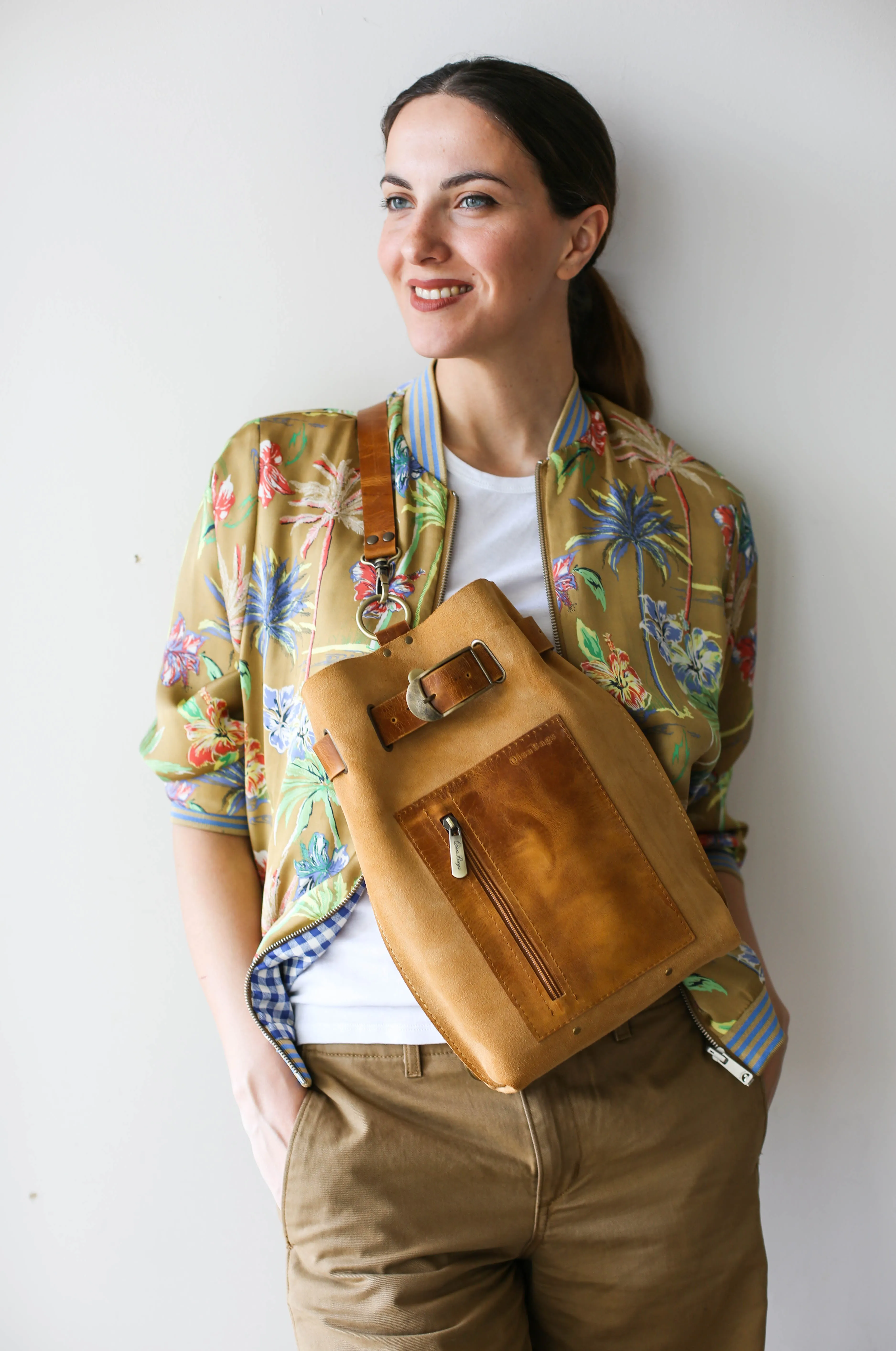 Sahara Suede Sling Backpack