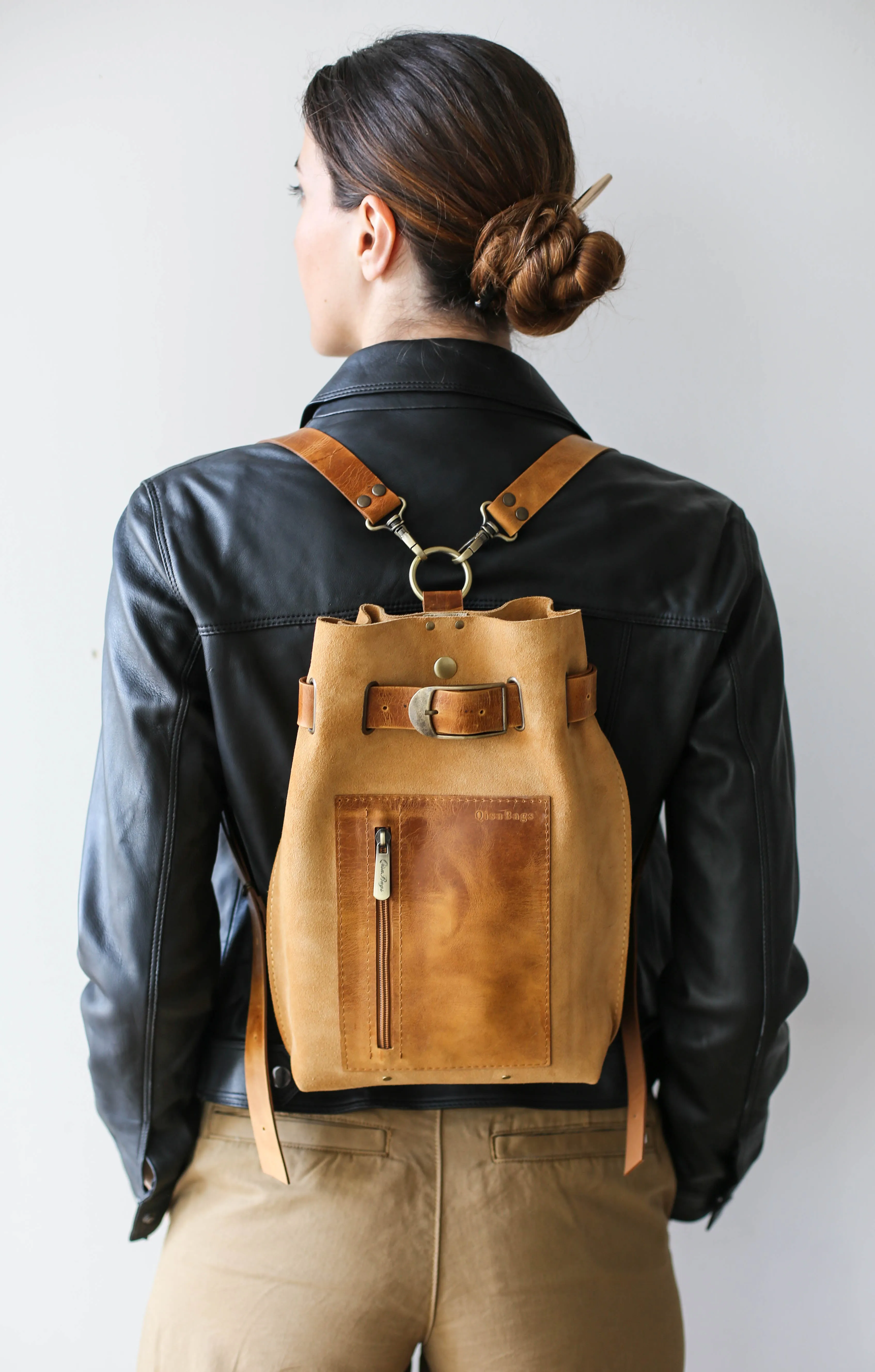 Sahara Suede Sling Backpack