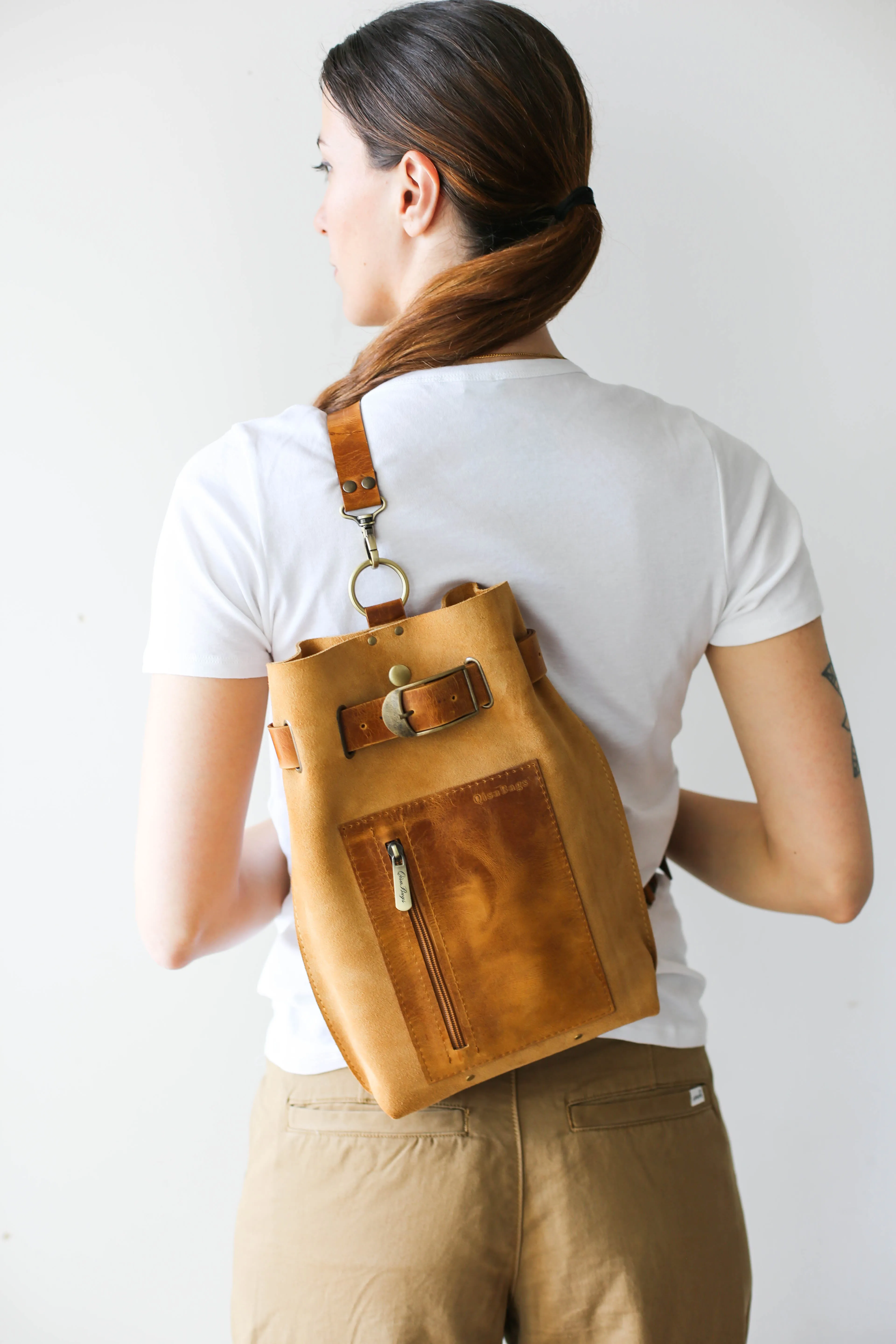 Sahara Suede Sling Backpack