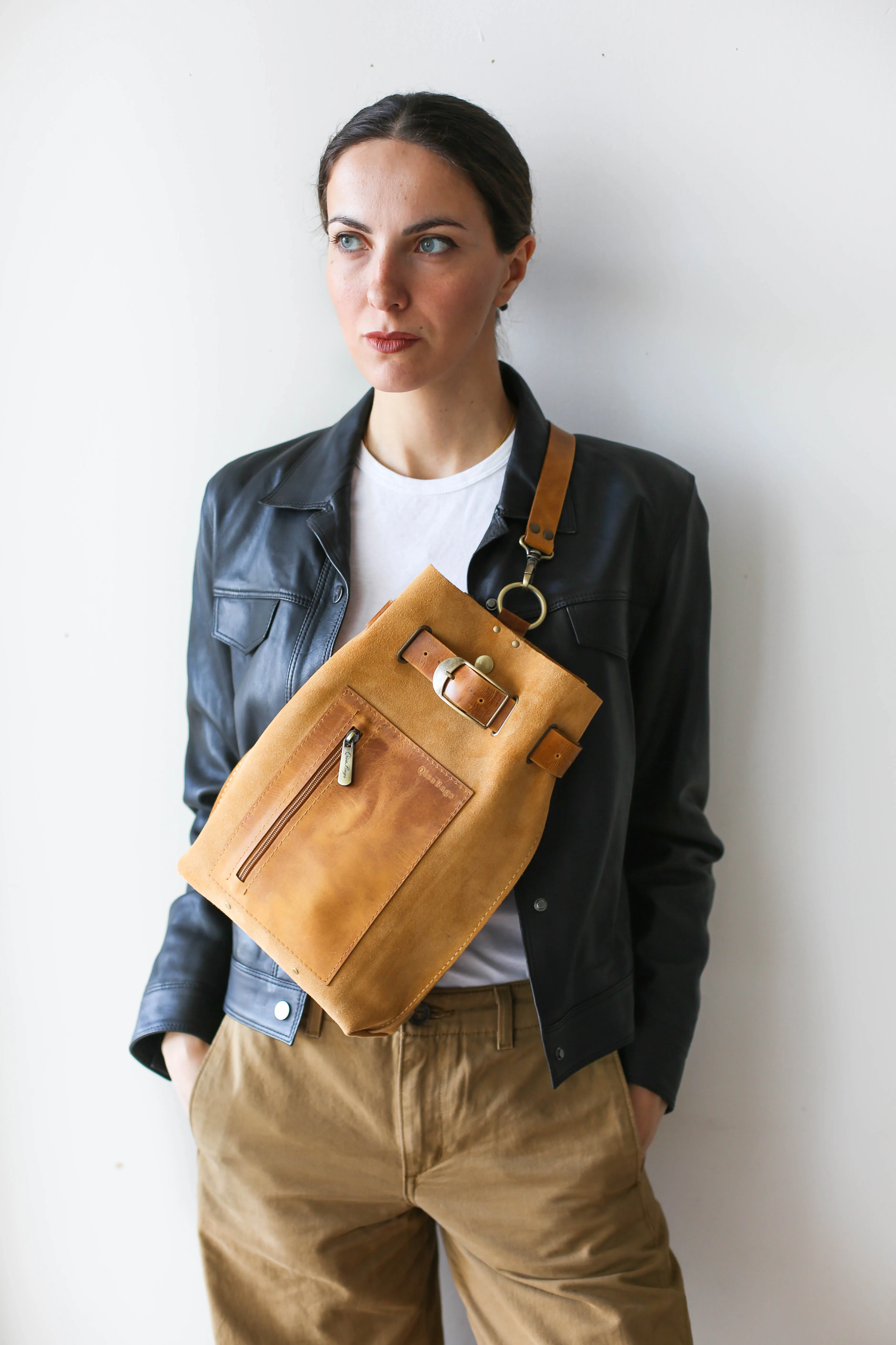Sahara Suede Sling Backpack
