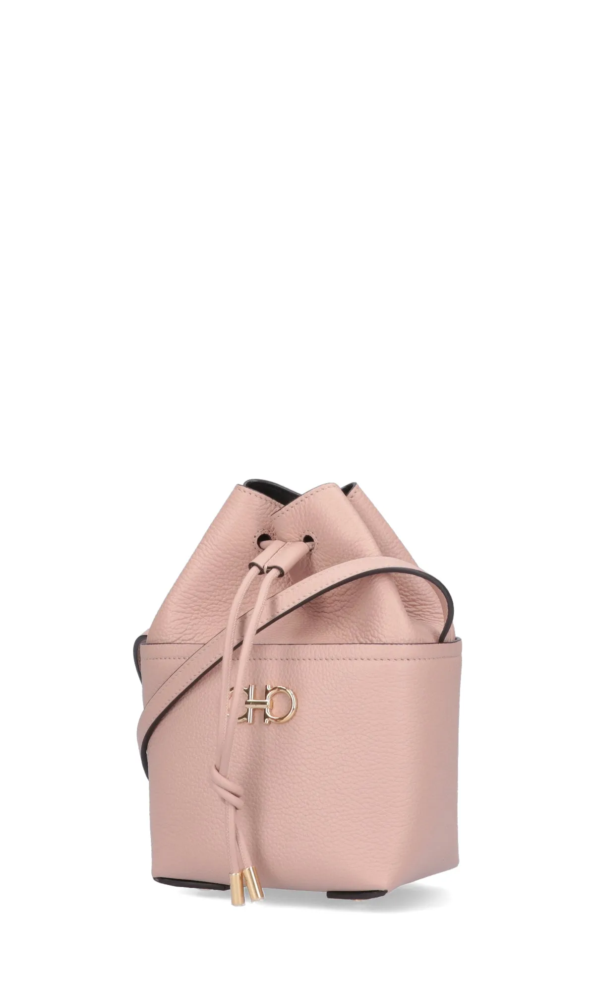 Salvatore Ferragamo Gancini Drawstring Bucket Bag