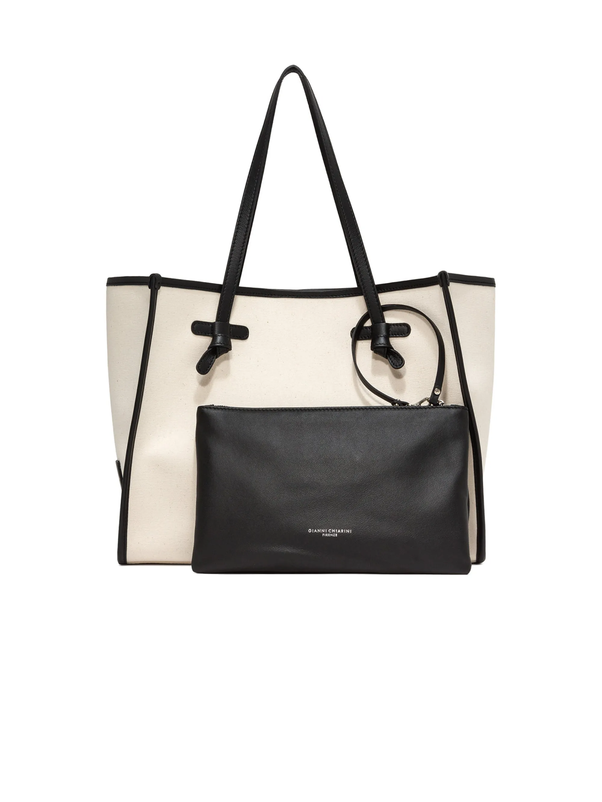 Shoulder Bag in Cream/Safari Canvas