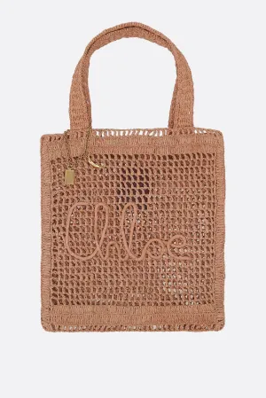 Summer Banana tote bag in raffia