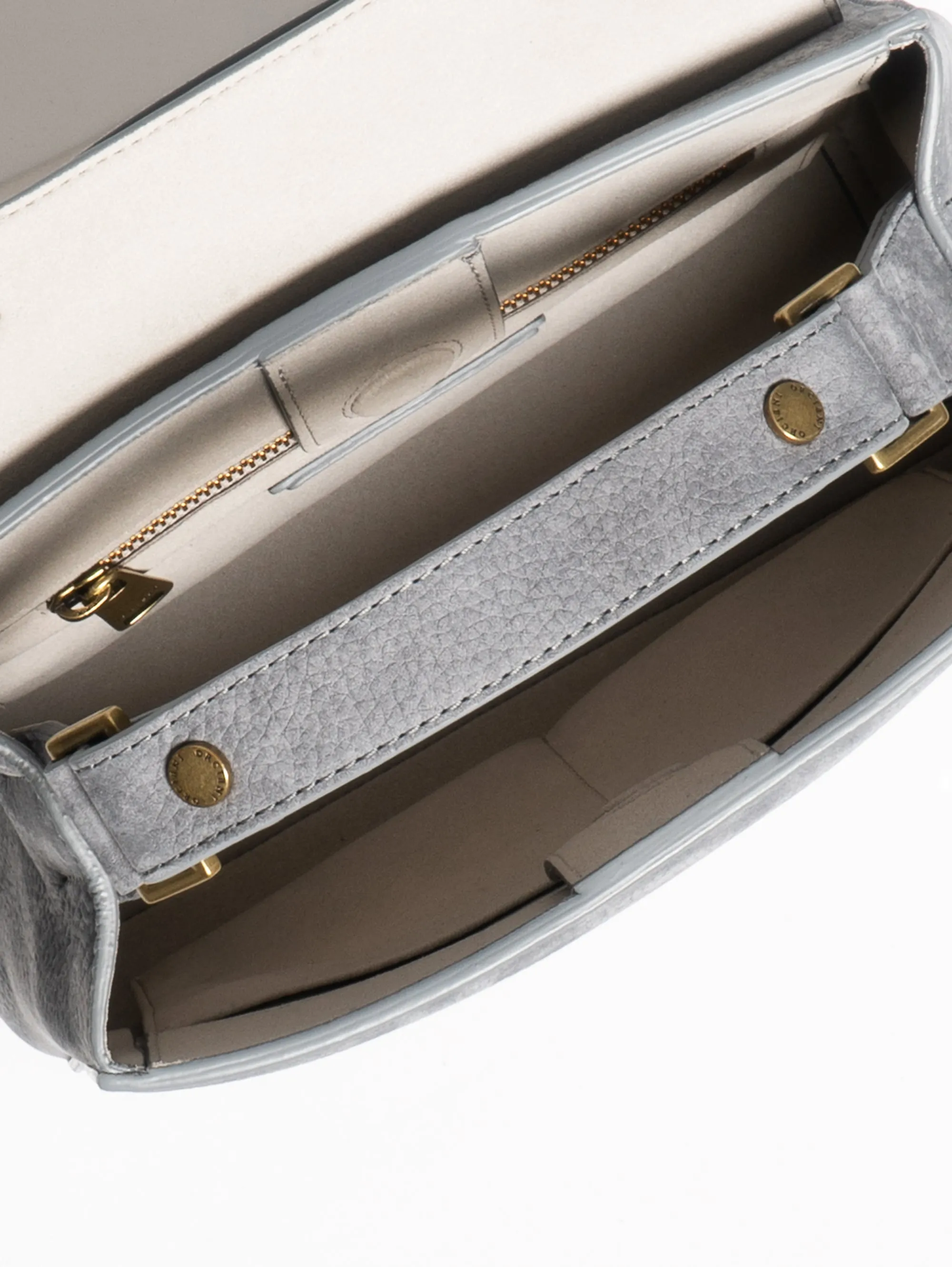 Sveva Bag in Gray Suede Leather