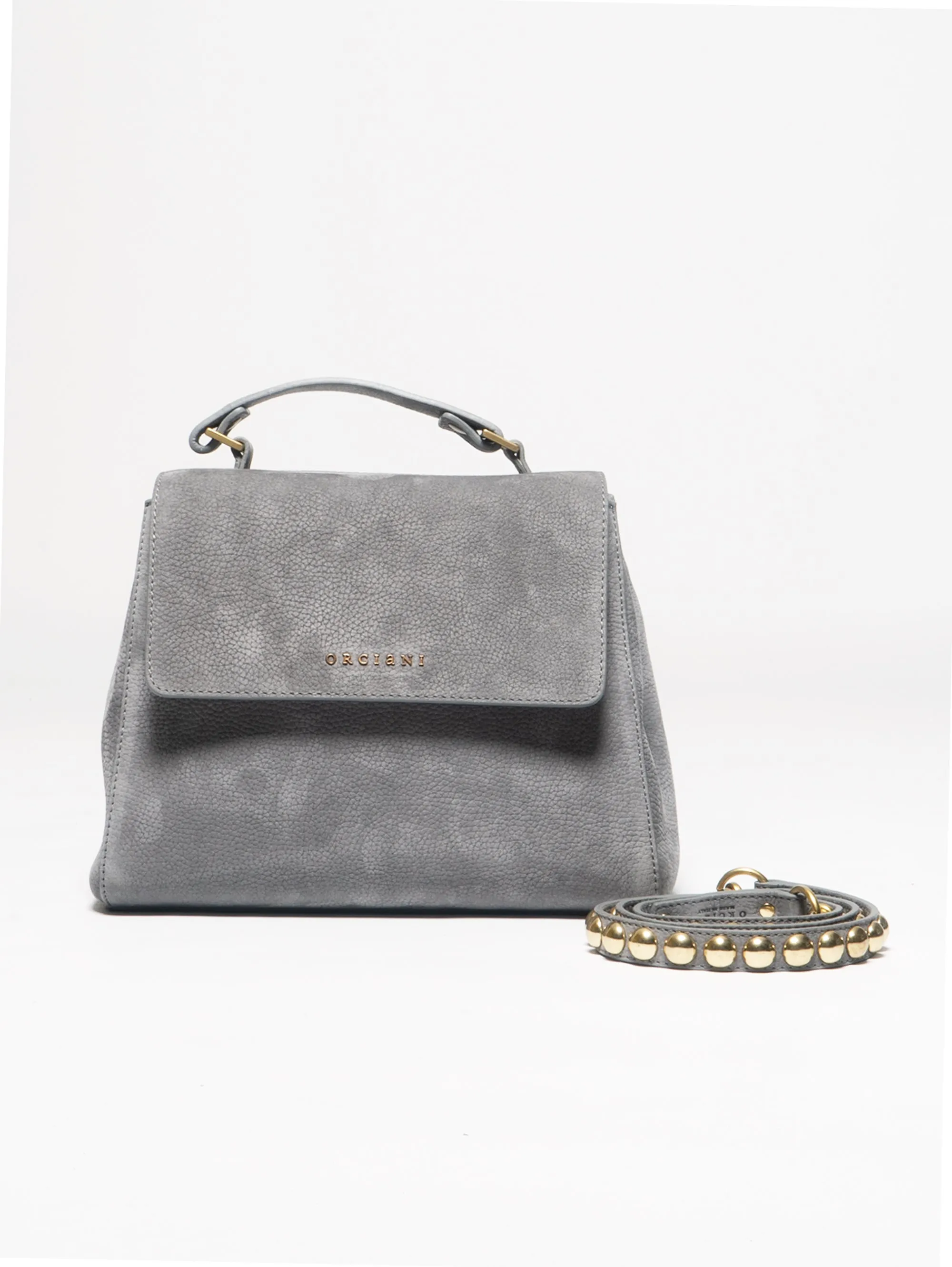 Sveva Bag in Gray Suede Leather