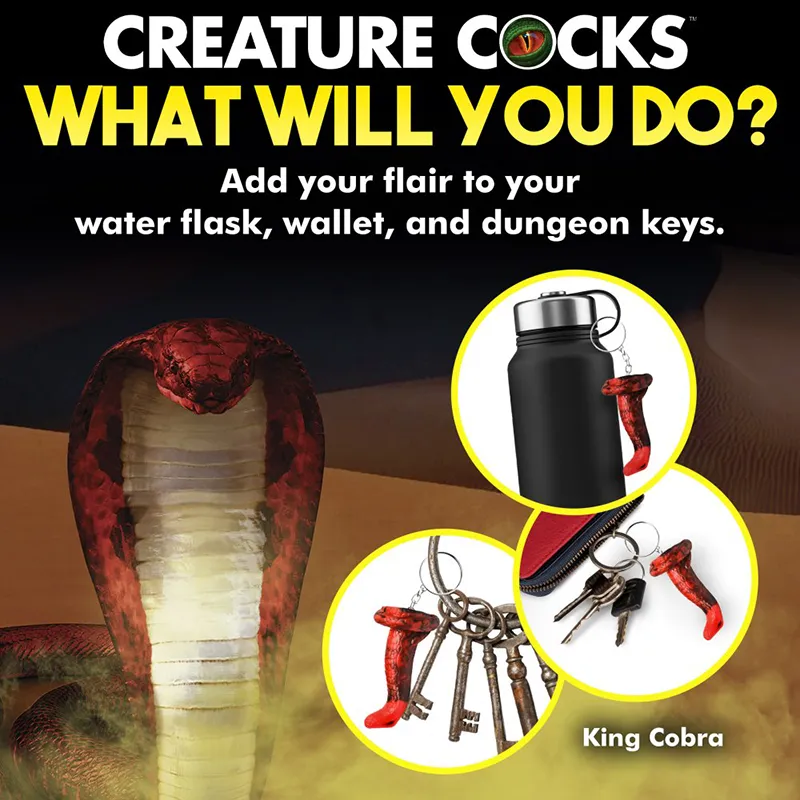 THE CREATURE COCKS KING COBRA KEYCHAIN