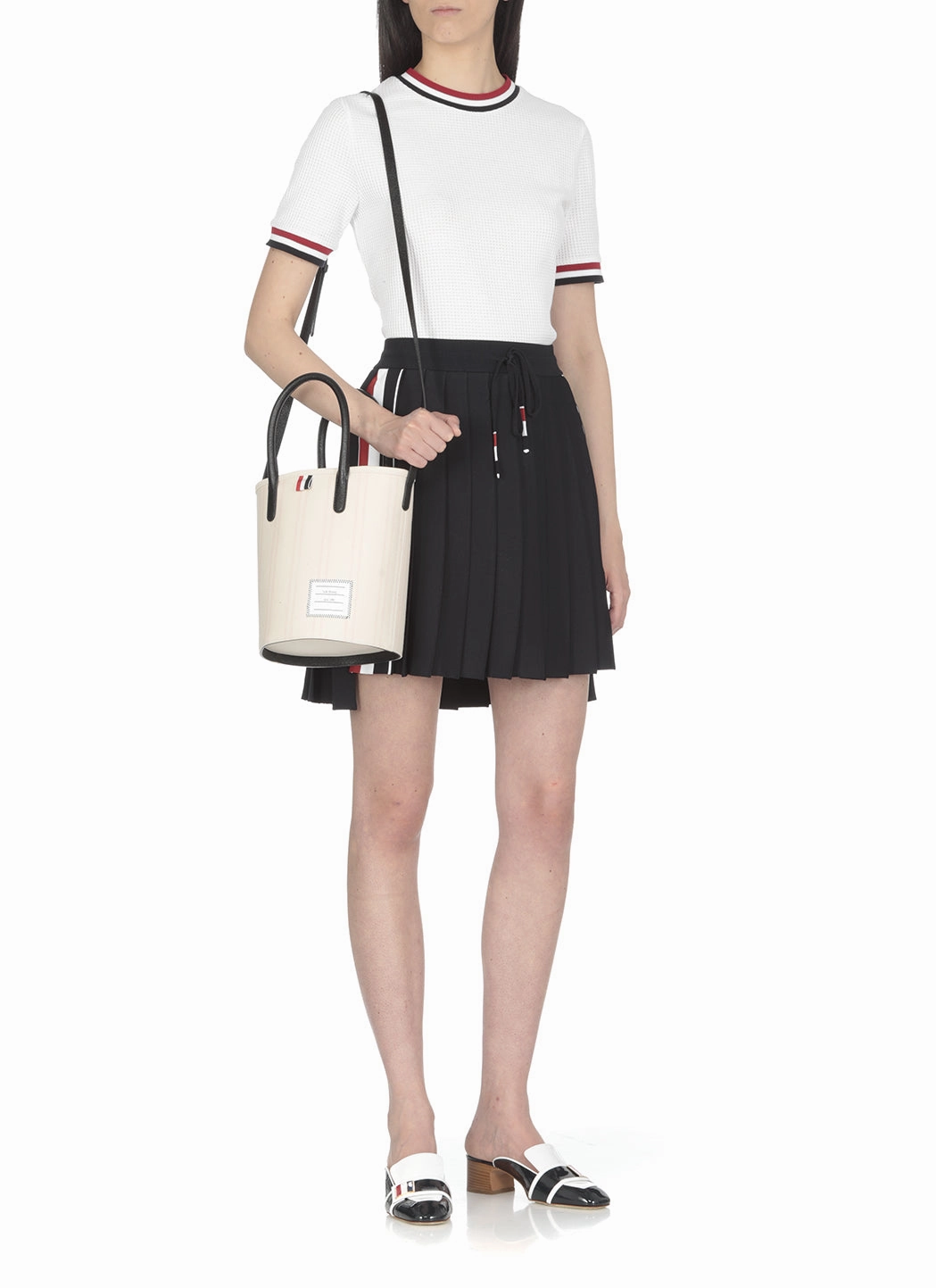 Thom Browne Logo Batch Bucket Bag