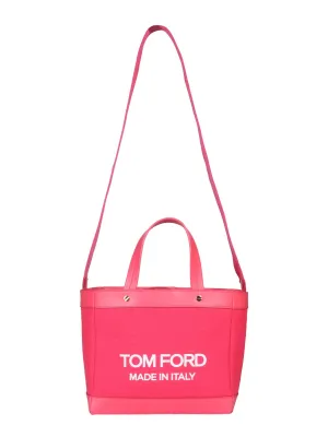 Tom Ford Logo Print Top Handle Bag