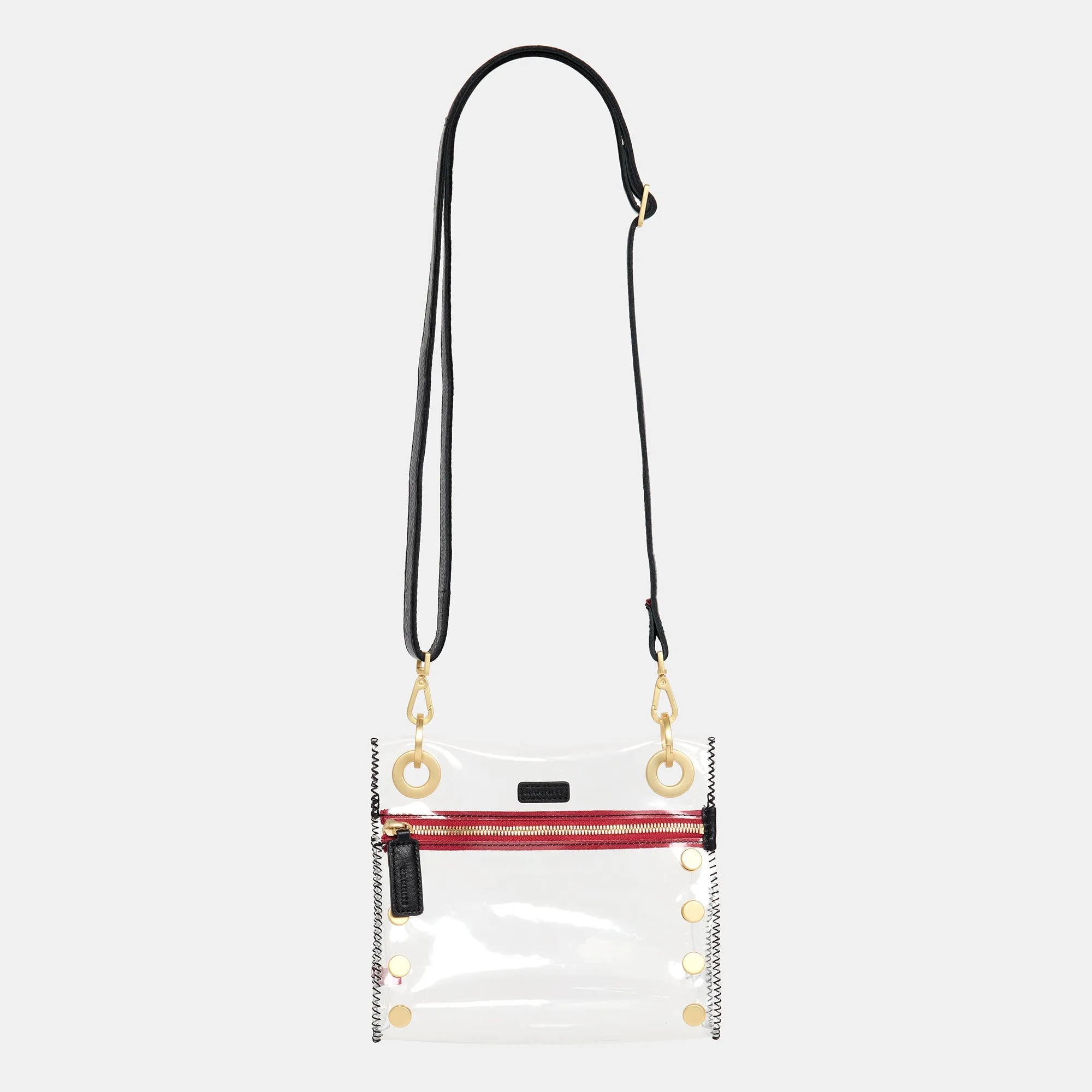 Tony | Clear Black/Brushed Gold Red Zip | Sml