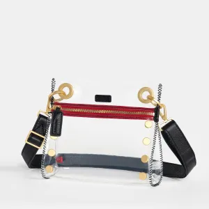 Tony | Clear Black/Brushed Gold Red Zip | Sml