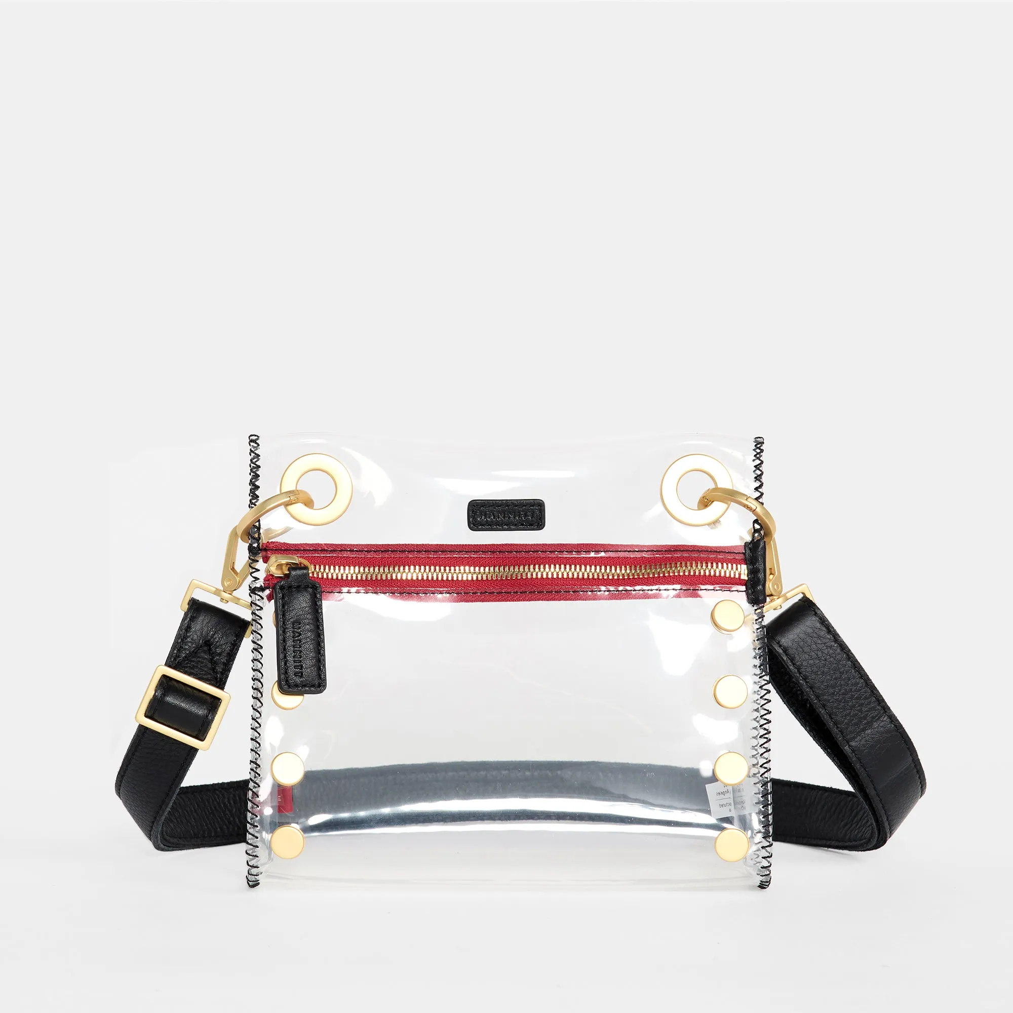 Tony | Clear Black/Brushed Gold Red Zip | Sml