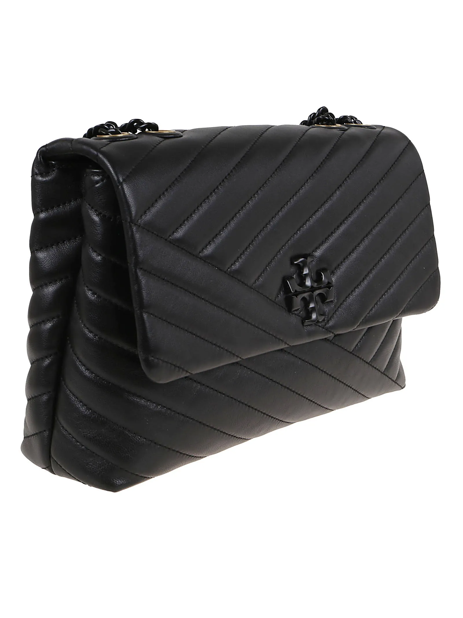 Tory Burch Logo-Plaque Chain-Linked Shoulder Bag